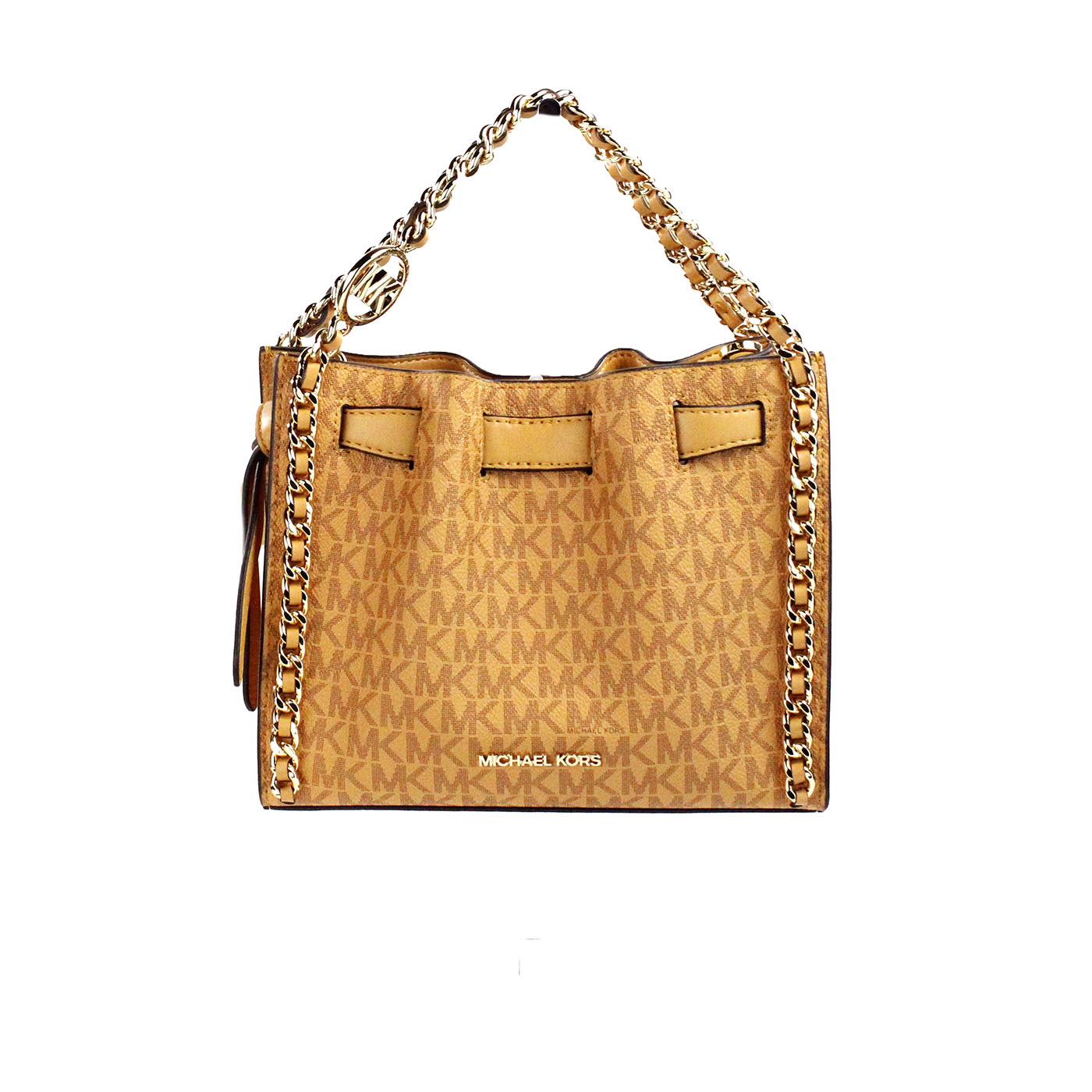 Michael Kors Mina Small Belted Cider Signature PVC Chain Inlay Crossbody Bag - DEA STILOSA MILANO