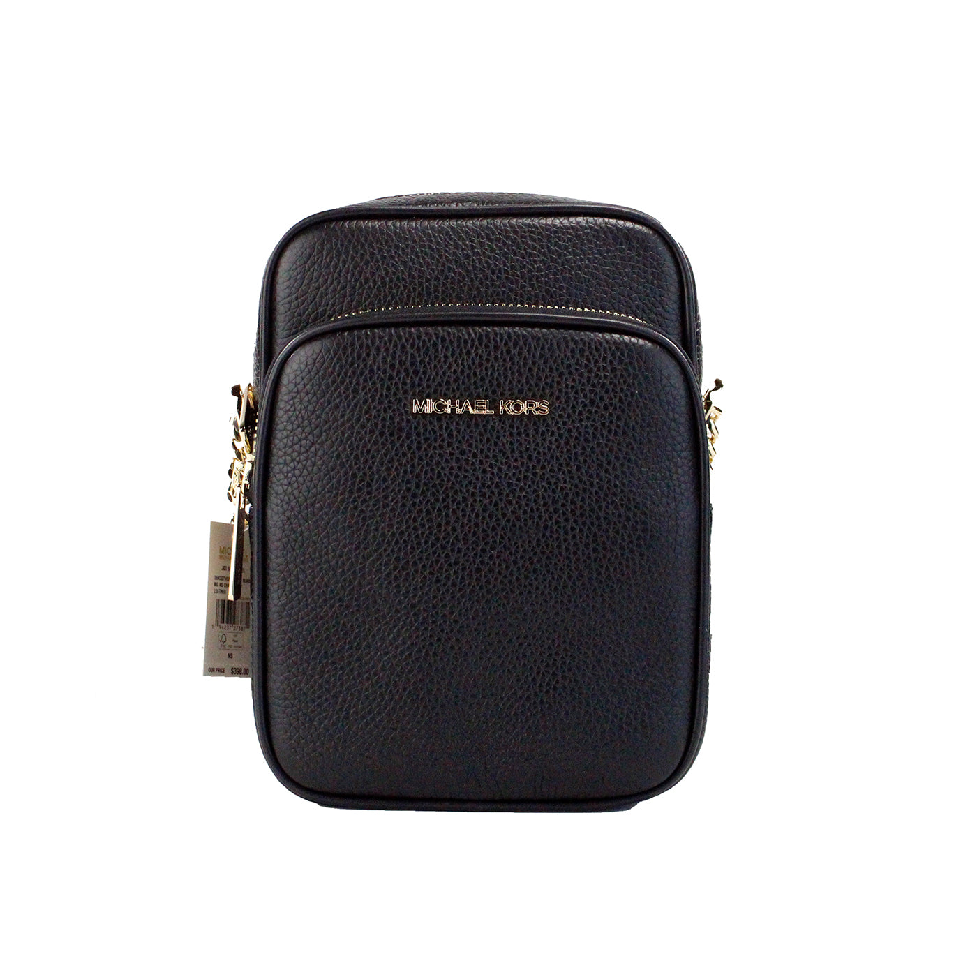 Michael Kors Flight Black Pebbled Leather North South Chain Crossbody Bag - DEA STILOSA MILANO