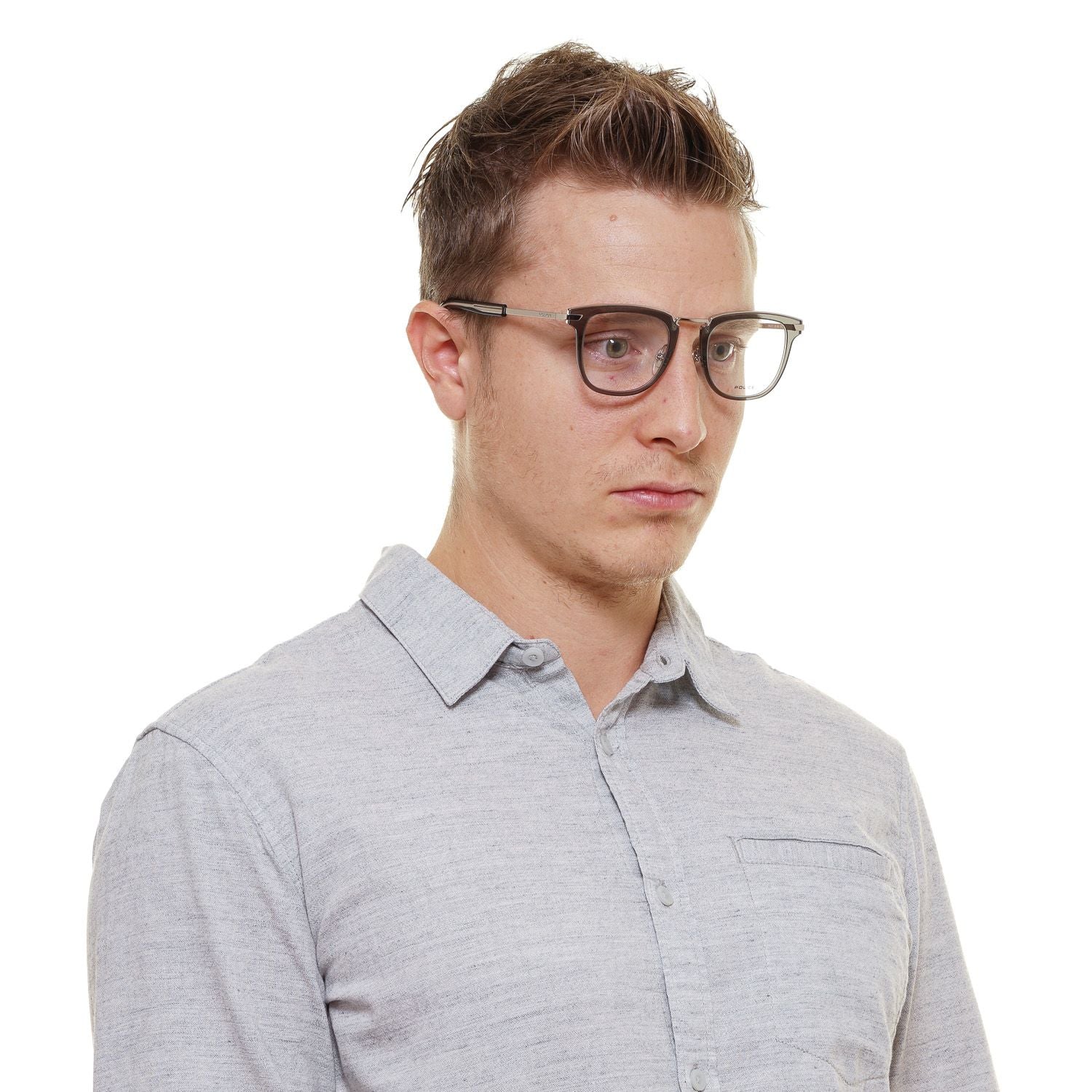 Police Transparent Men Optical Frames - DEA STILOSA MILANO