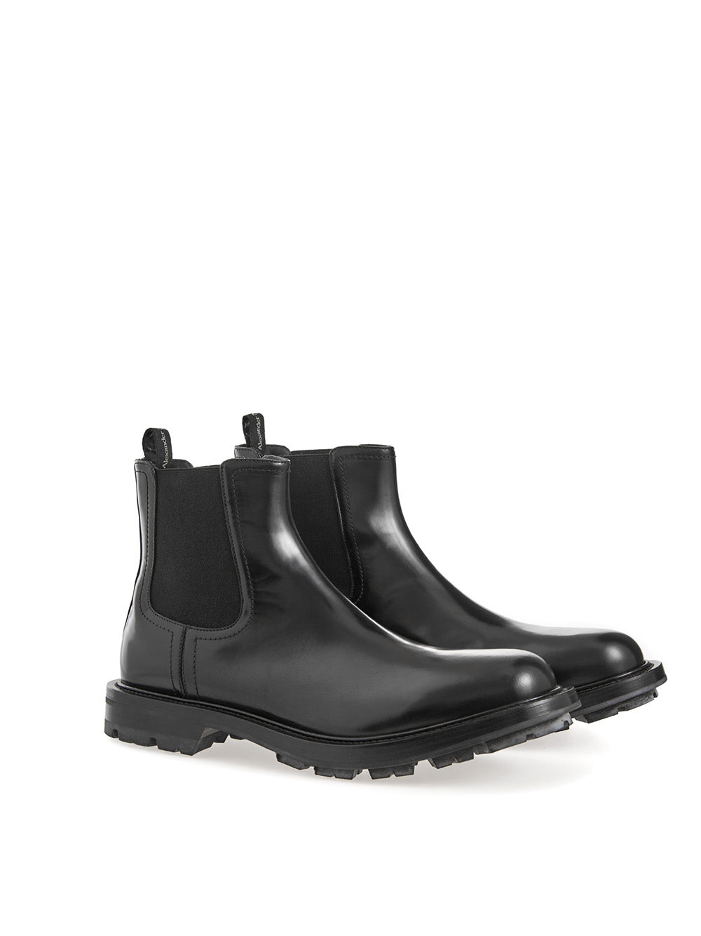 Alexander McQueen Black Leather Chelsea boots - DEA STILOSA MILANO