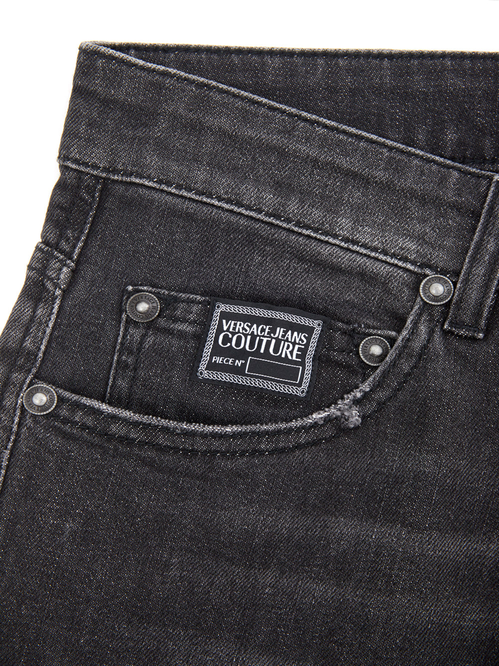 Versace Jeans Black Washed Slim Fit Jeans - DEA STILOSA MILANO