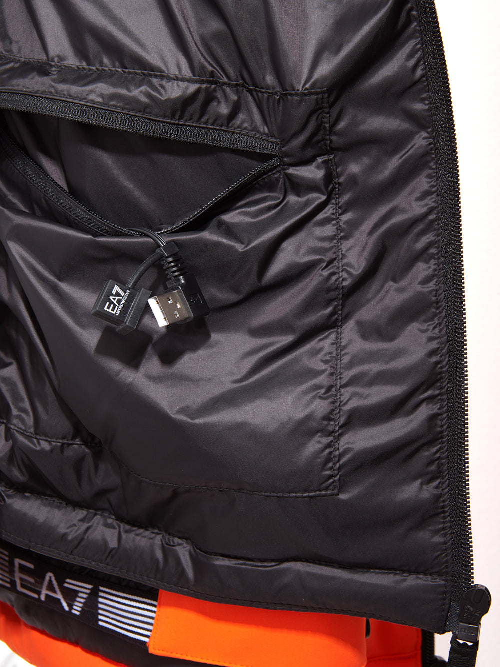 EA7 Emporio Armani Orange Winter Jacket with Removable Sleeveless vest - DEA STILOSA MILANO