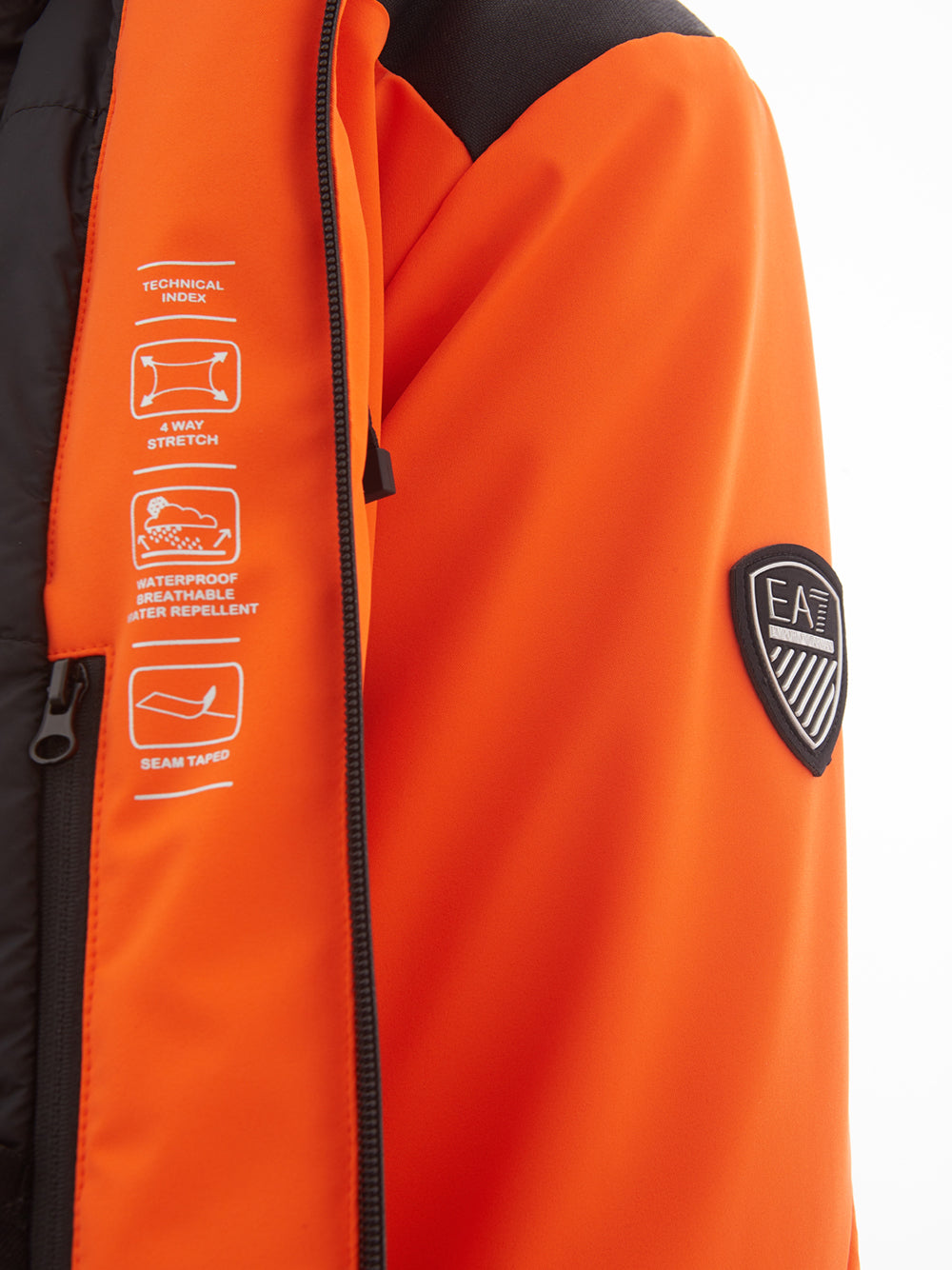 EA7 Emporio Armani Orange Winter Jacket with Removable Sleeveless vest - DEA STILOSA MILANO