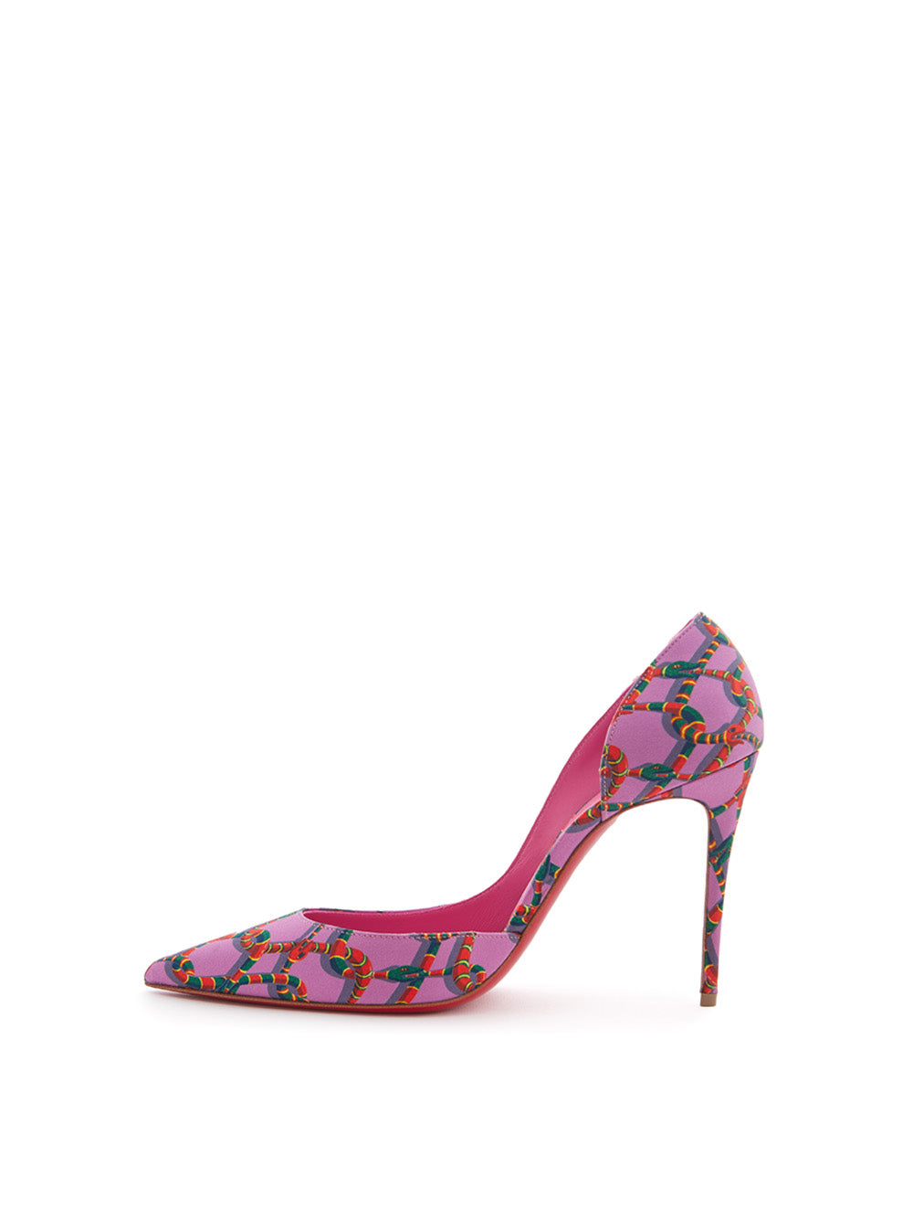 Christian Louboutin Iriza 10 Décolleté in Pink Satin - DEA STILOSA MILANO