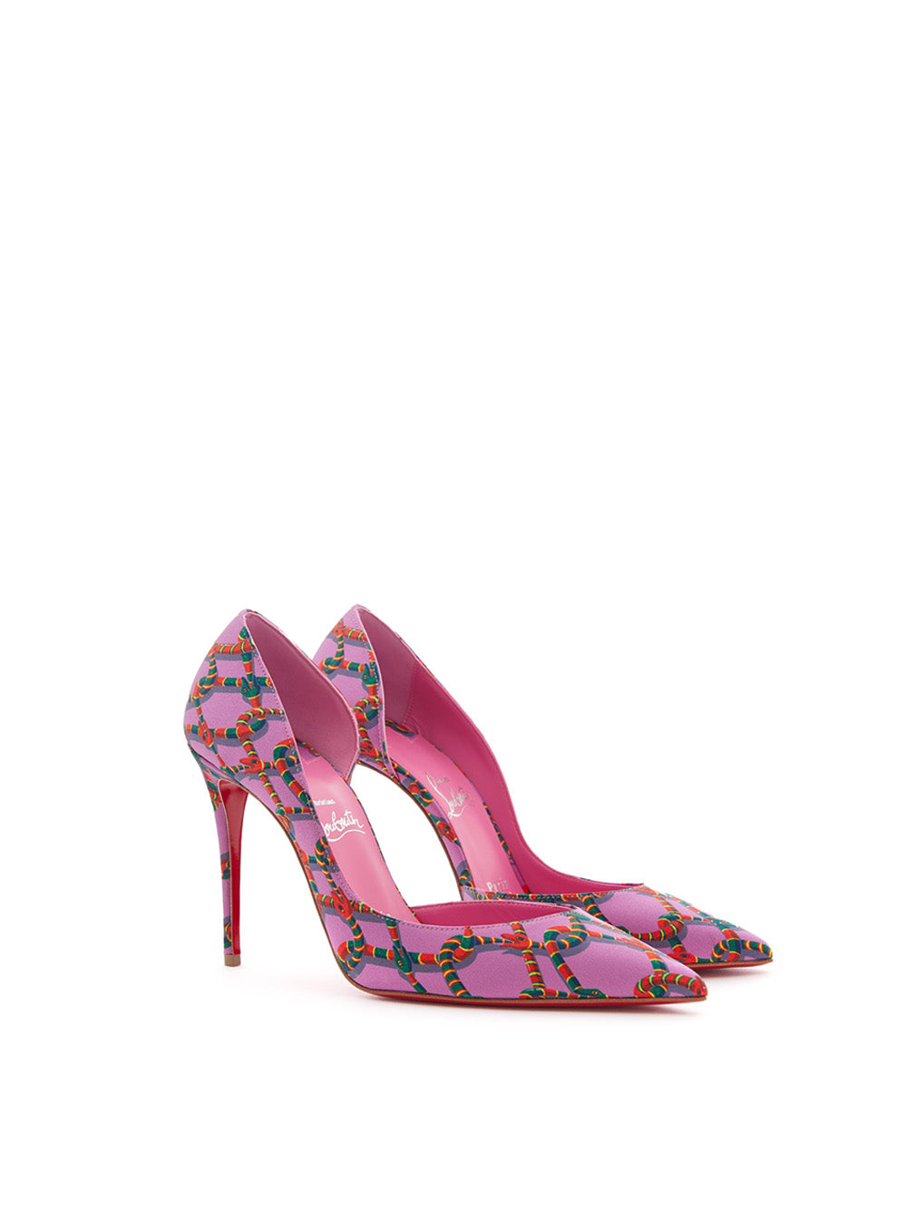Christian Louboutin Iriza 10 Décolleté in Pink Satin - DEA STILOSA MILANO