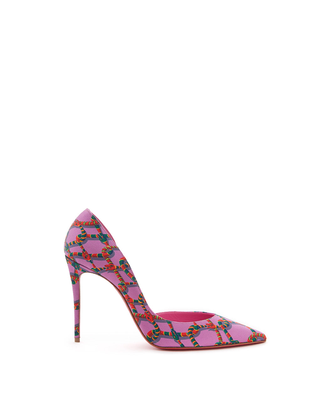 Christian Louboutin Iriza 10 Décolleté in Pink Satin - DEA STILOSA MILANO