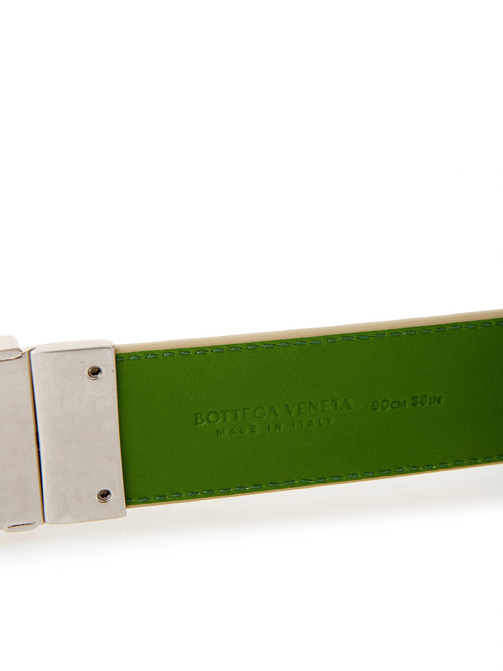 Bottega Veneta Dove Grey Leather Intreccio Belt - DEA STILOSA MILANO