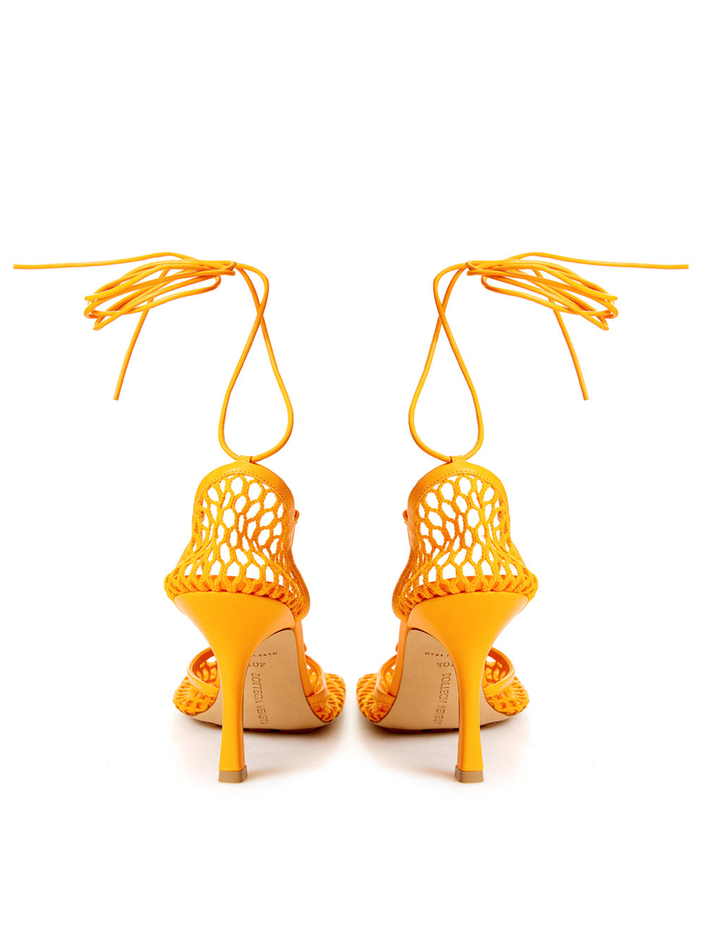 Bottega Veneta Orange Stretch Leather-trimmed Pumps - DEA STILOSA MILANO