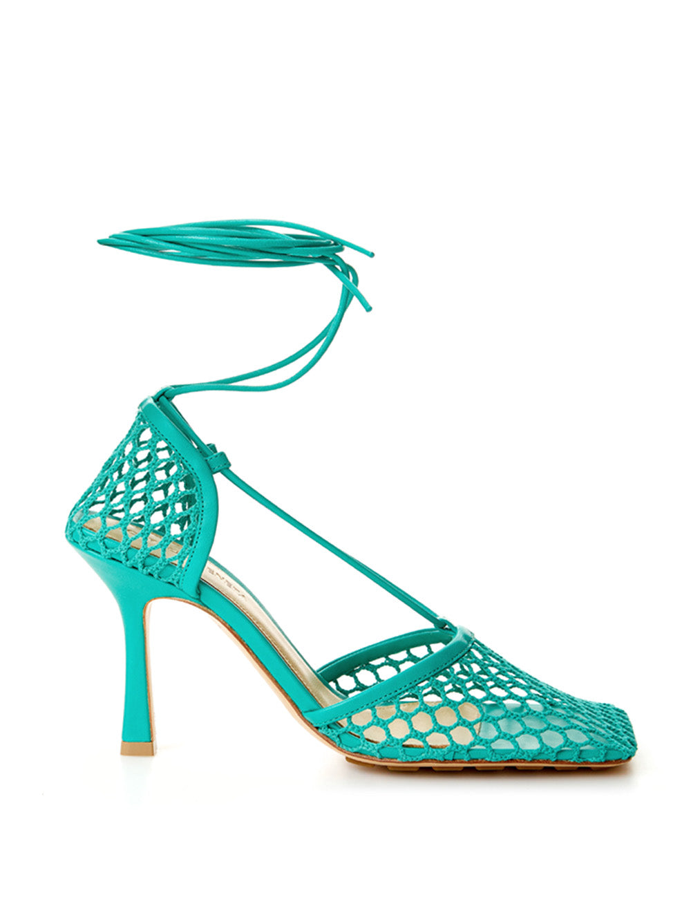 Bottega Veneta Green Stretch Leather-trimmed Pumps - DEA STILOSA MILANO