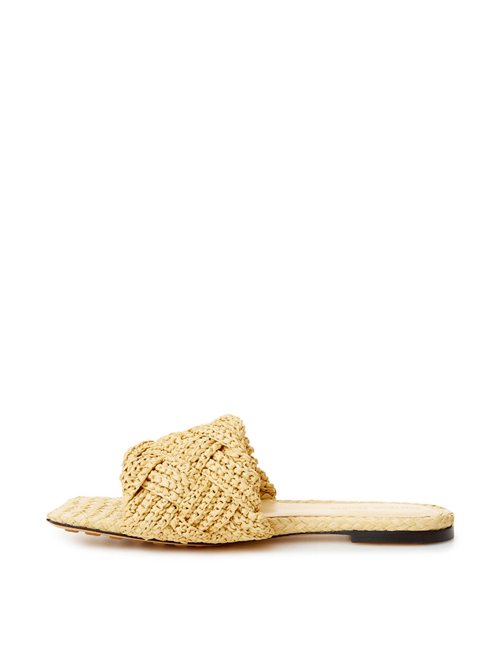 Bottega Veneta Beige Raffia Mule with Intreccio - DEA STILOSA MILANO