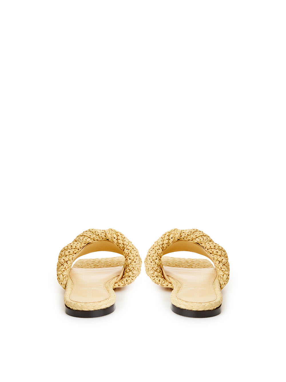 Bottega Veneta Beige Raffia Mule with Intreccio - DEA STILOSA MILANO