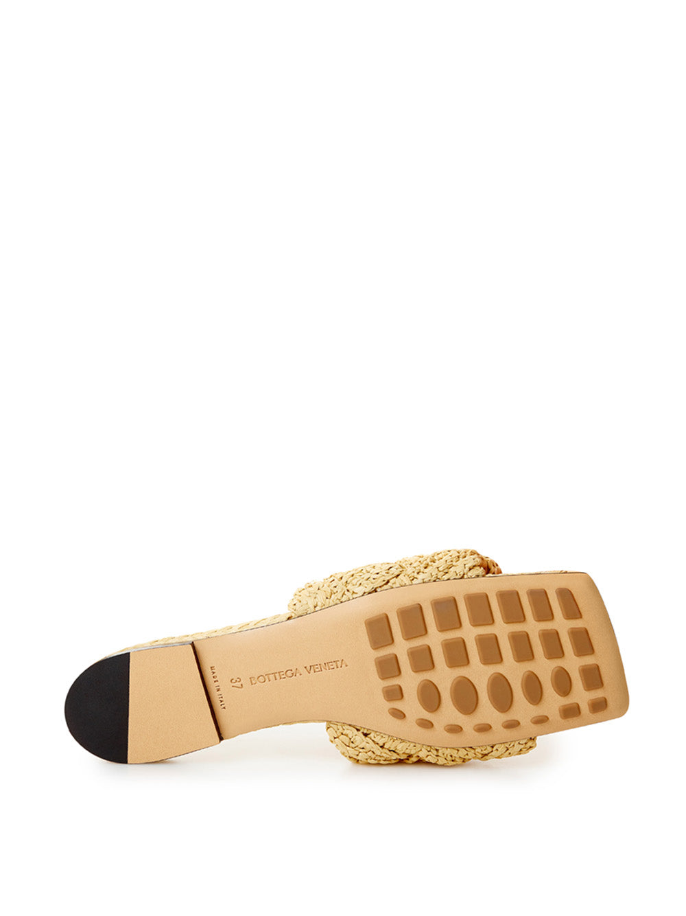 Bottega Veneta Beige Raffia Mule with Intreccio - DEA STILOSA MILANO