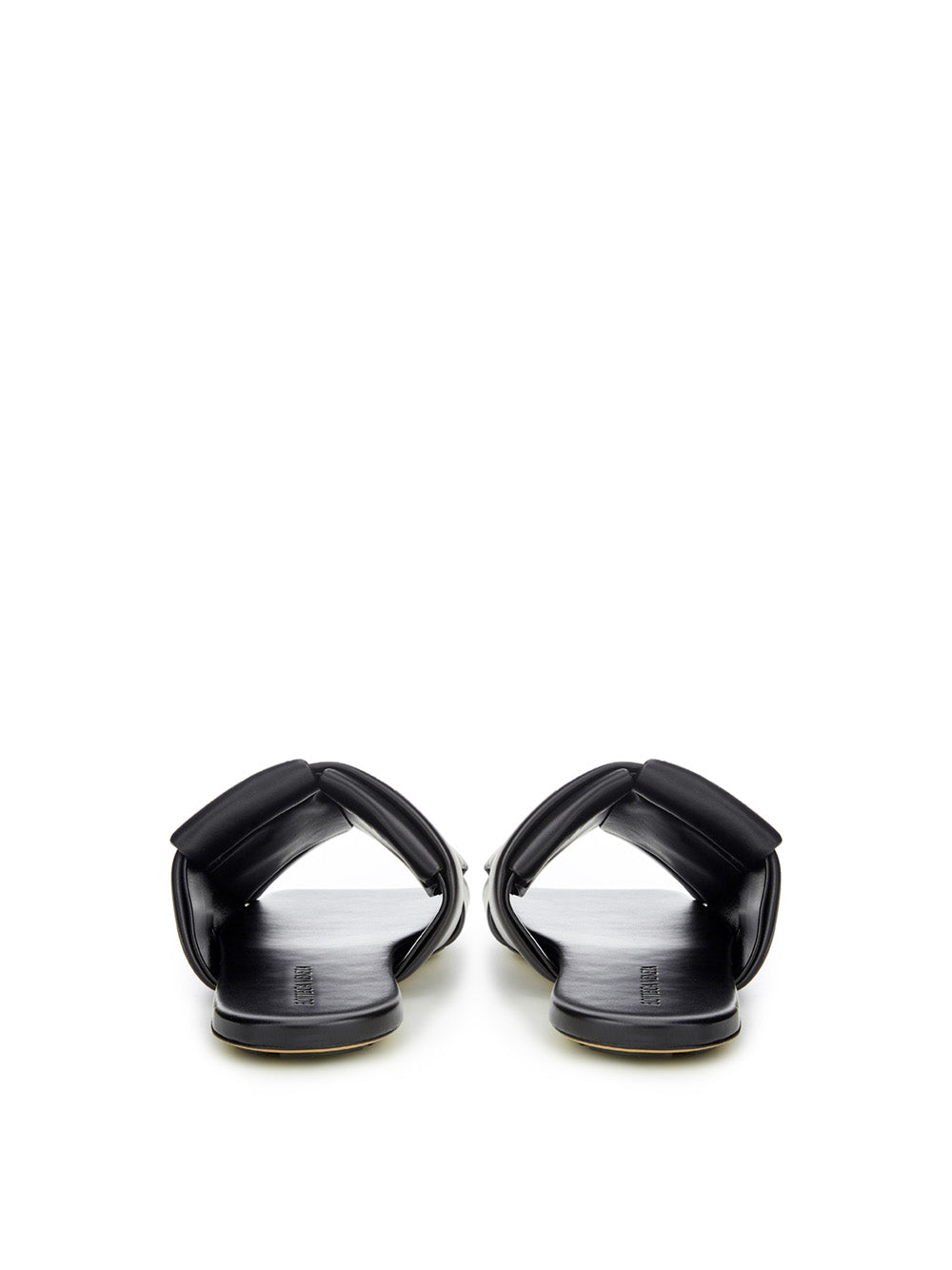 Bottega Veneta Black Leather Maxi Intreccio Mule - DEA STILOSA MILANO