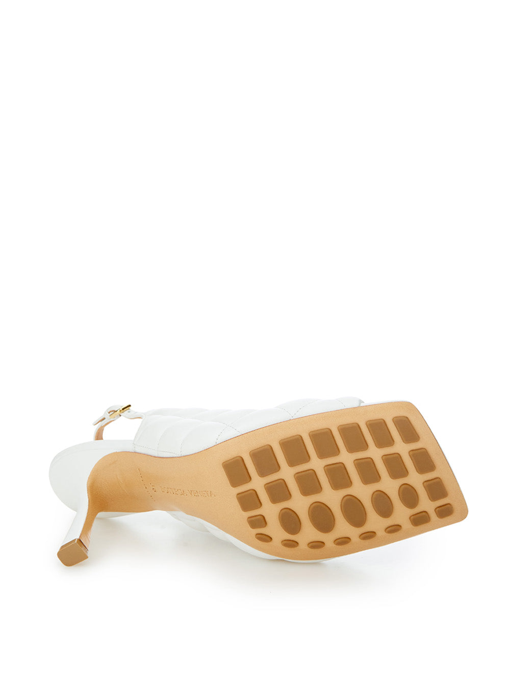 Bottega Veneta White Nappa Matelassé Slingback Décolleté - DEA STILOSA MILANO