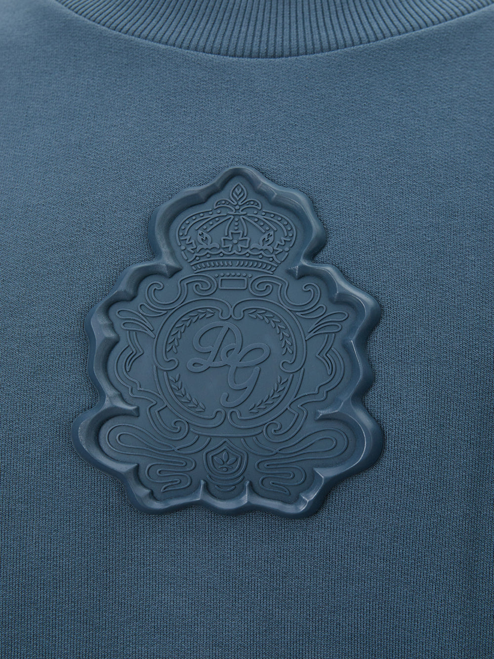 Dolce & Gabbana Cotton Round Neck Sweatshirt with Front Attached Logo - DEA STILOSA MILANO