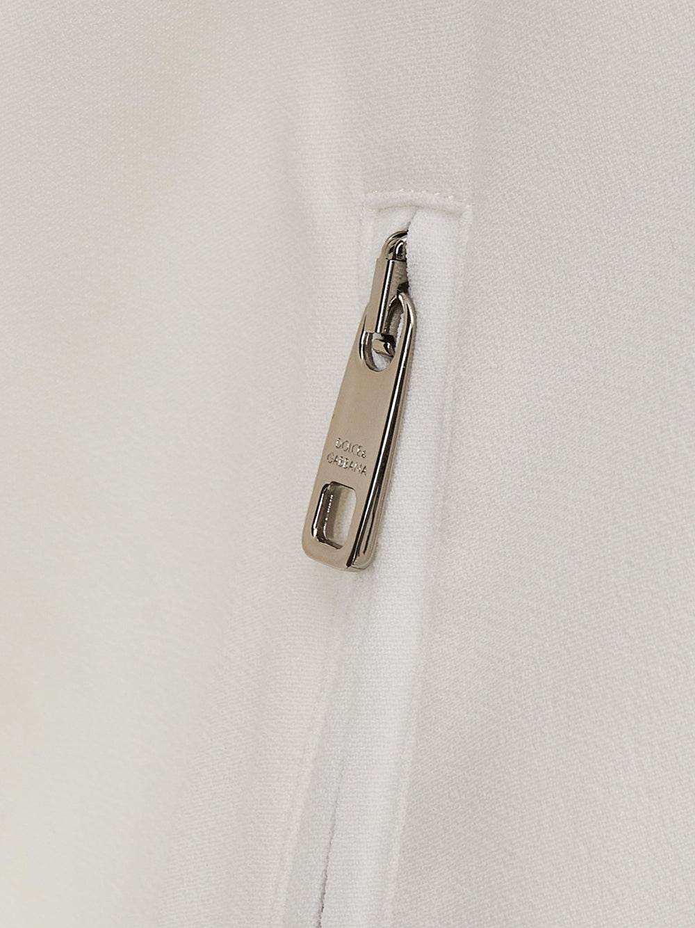 Dolce & Gabbana White Embroidered Zipped Sweatshirt - DEA STILOSA MILANO