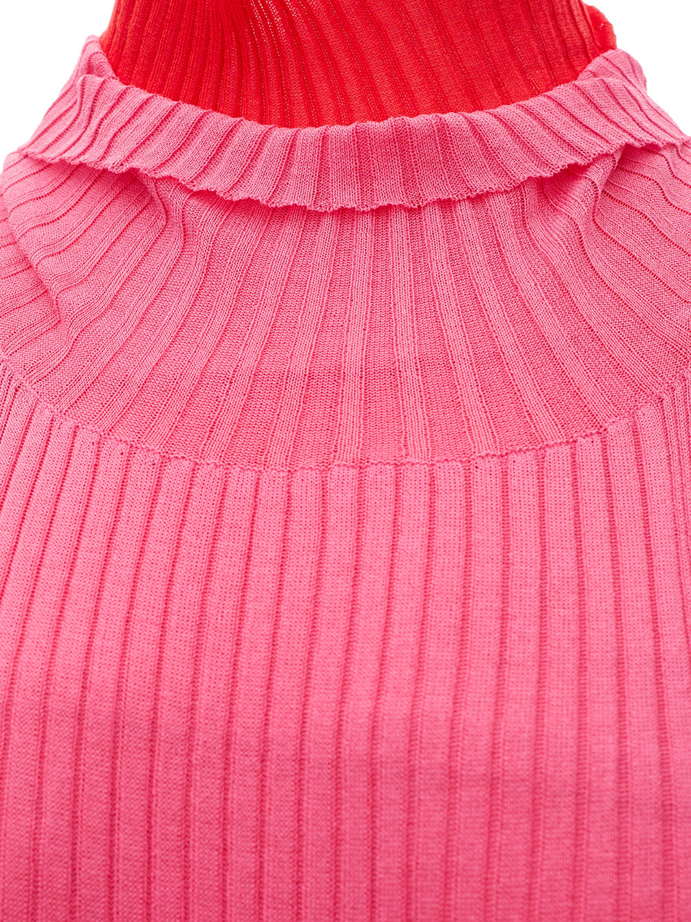 Bottega Veneta Fringed Long Pink/Red Dress - DEA STILOSA MILANO