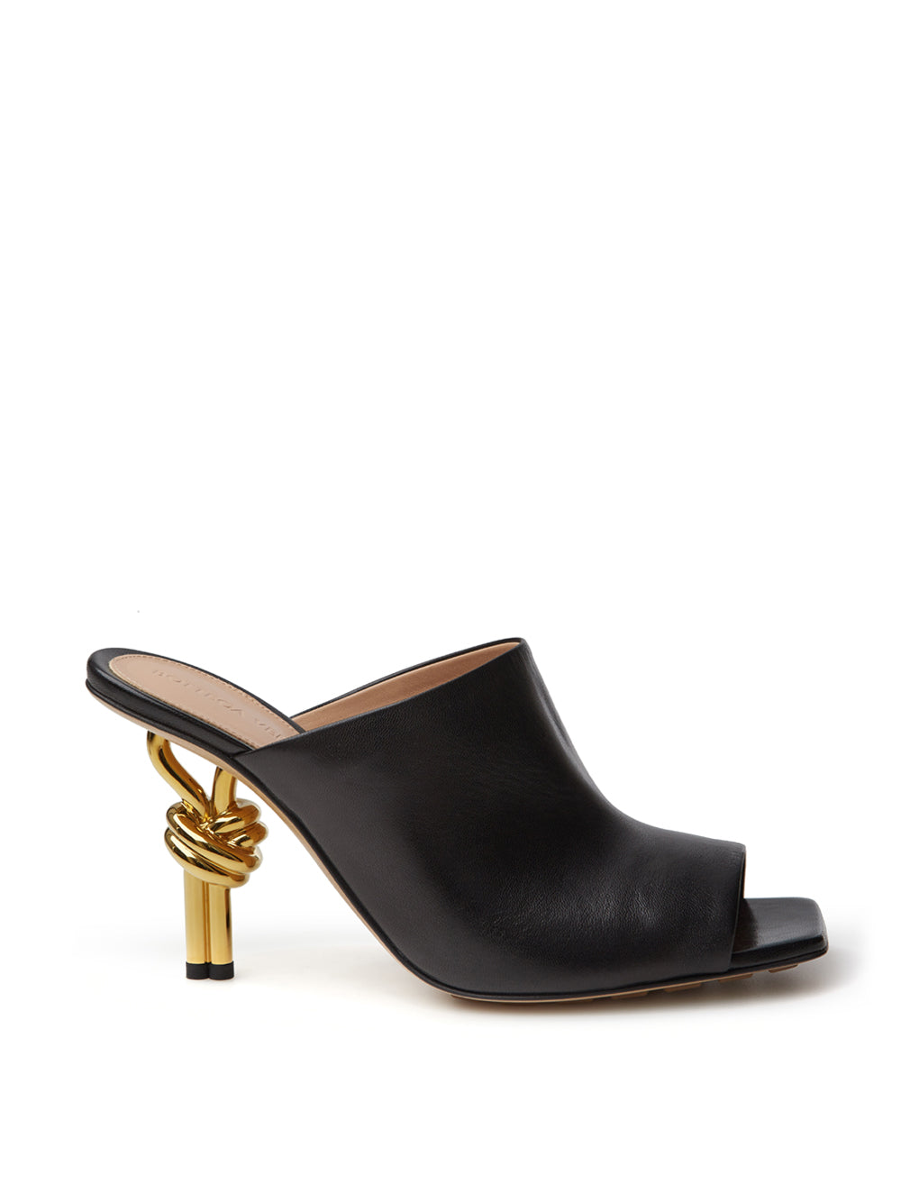 Bottega Veneta Black Leather Mule 'Knot' Sandal - DEA STILOSA MILANO