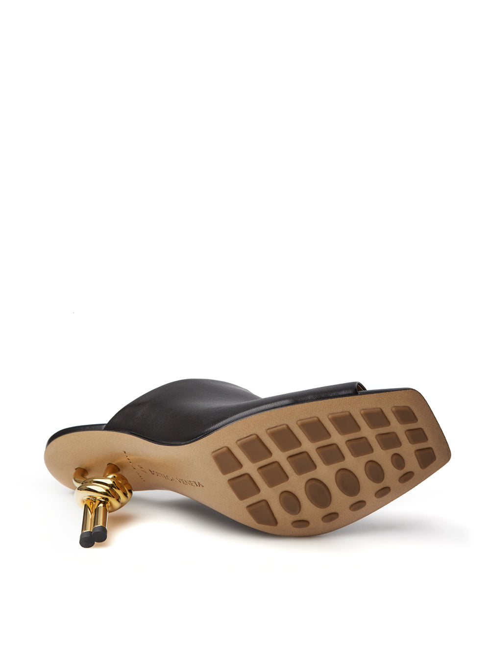 Bottega Veneta Black Leather Mule 'Knot' Sandal - DEA STILOSA MILANO