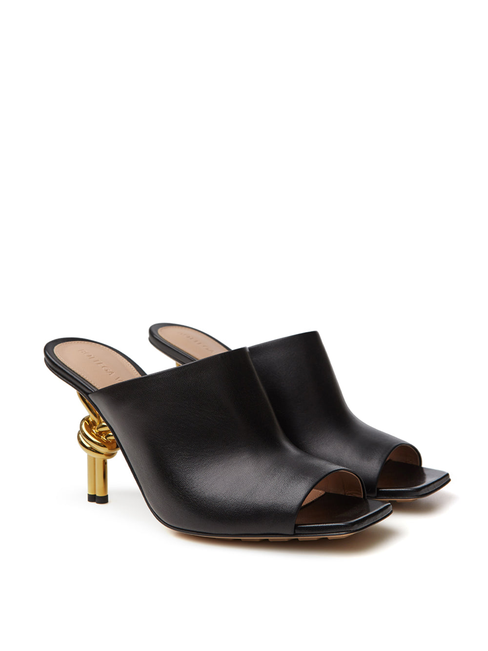 Bottega Veneta Black Leather Mule 'Knot' Sandal - DEA STILOSA MILANO