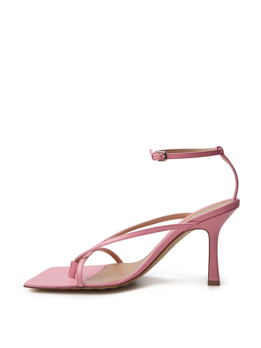 Bottega Veneta Pink Nappa Leather 'Stretch' Sandal - DEA STILOSA MILANO