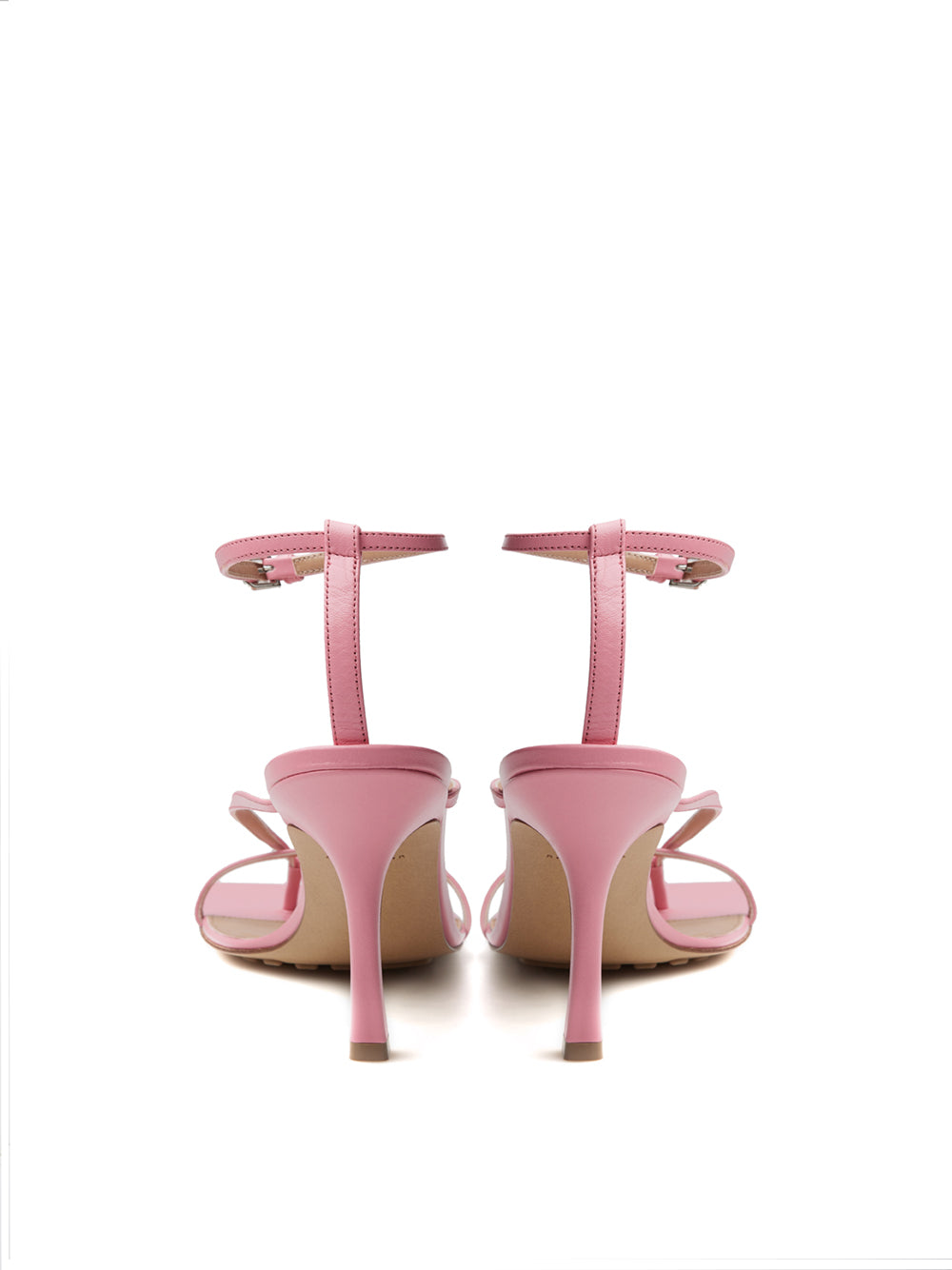 Bottega Veneta Pink Nappa Leather 'Stretch' Sandal - DEA STILOSA MILANO