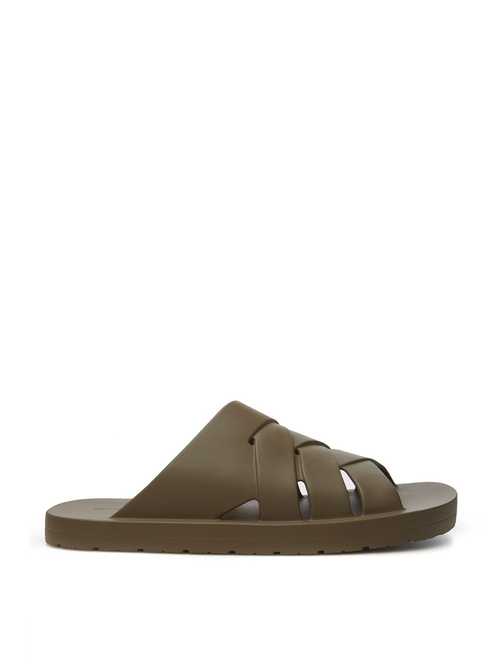 Bottega Veneta Rubber Kaki 'Flinston' Slipper - DEA STILOSA MILANO