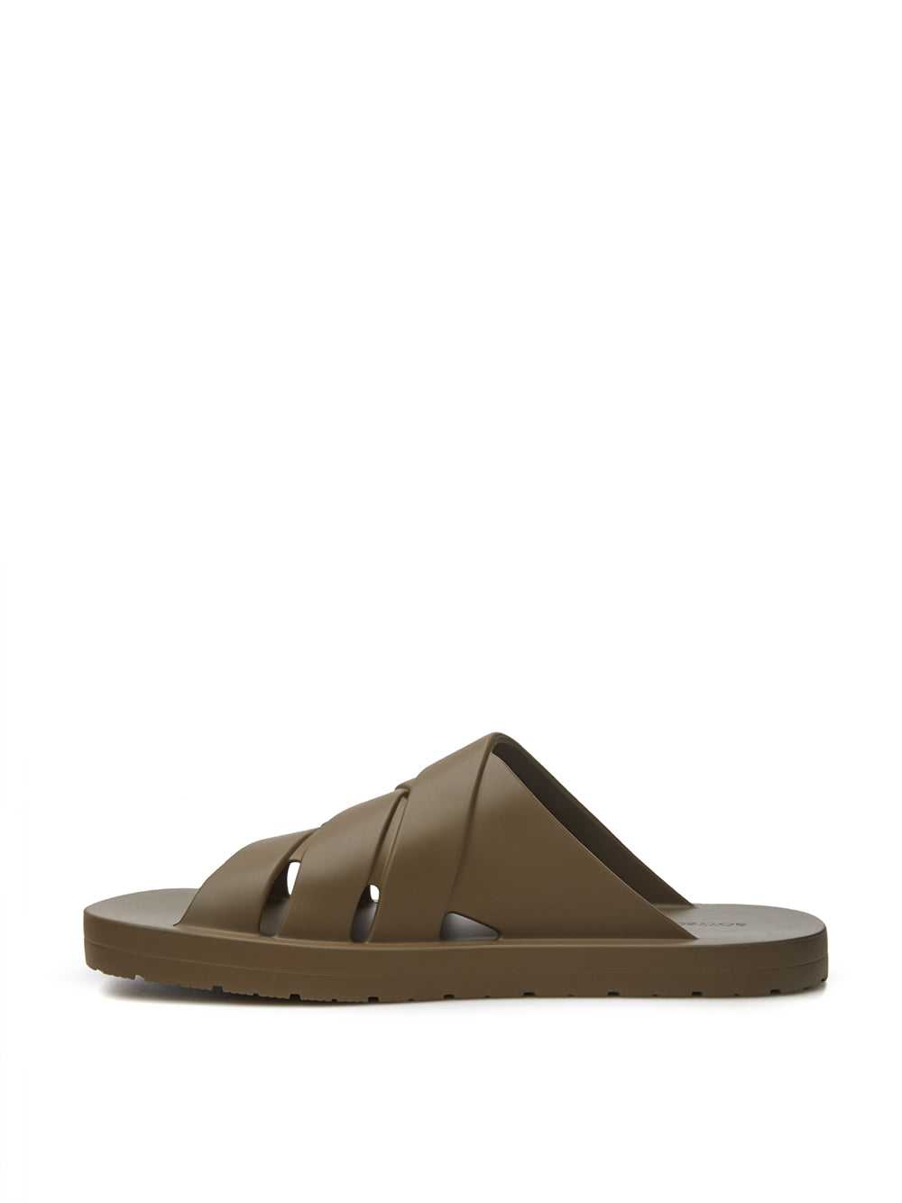 Bottega Veneta Rubber Kaki 'Flinston' Slipper - DEA STILOSA MILANO