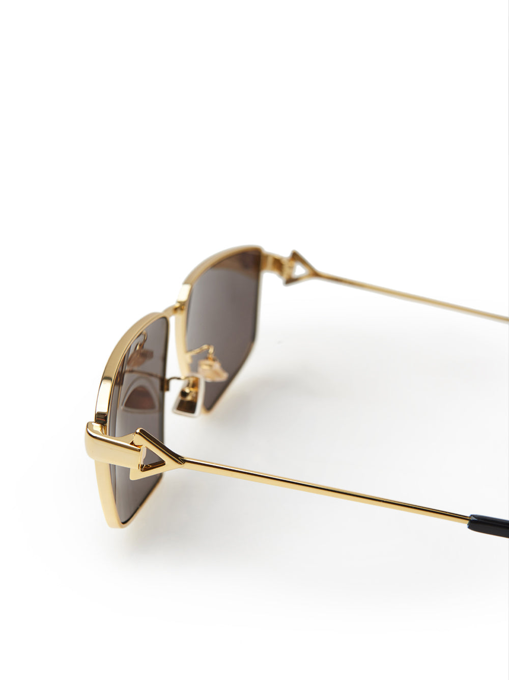 Bottega Veneta Squared Gold Metal Sunglasses - DEA STILOSA MILANO