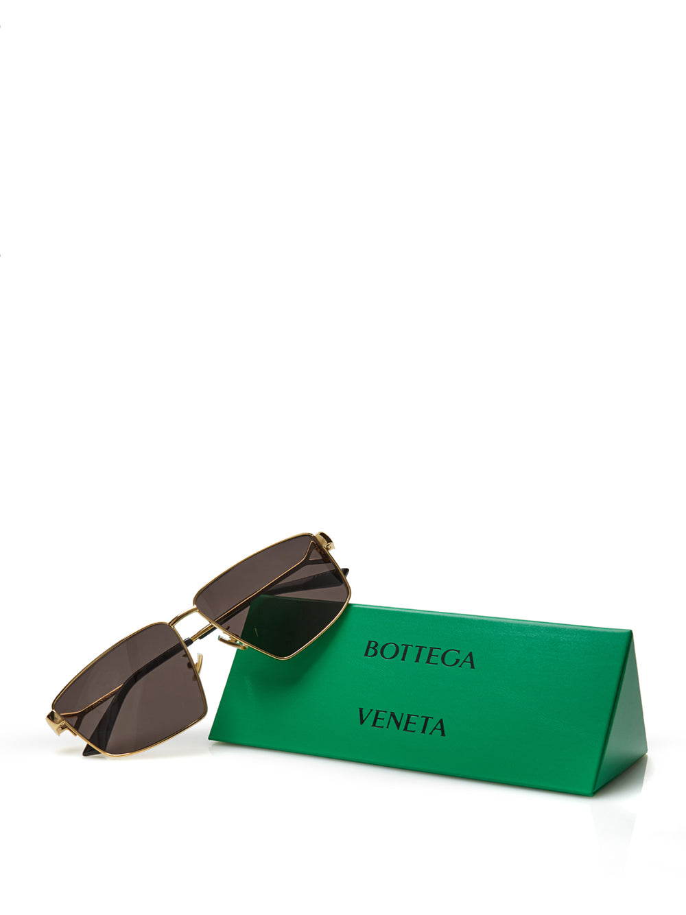 Bottega Veneta Squared Gold Metal Sunglasses - DEA STILOSA MILANO
