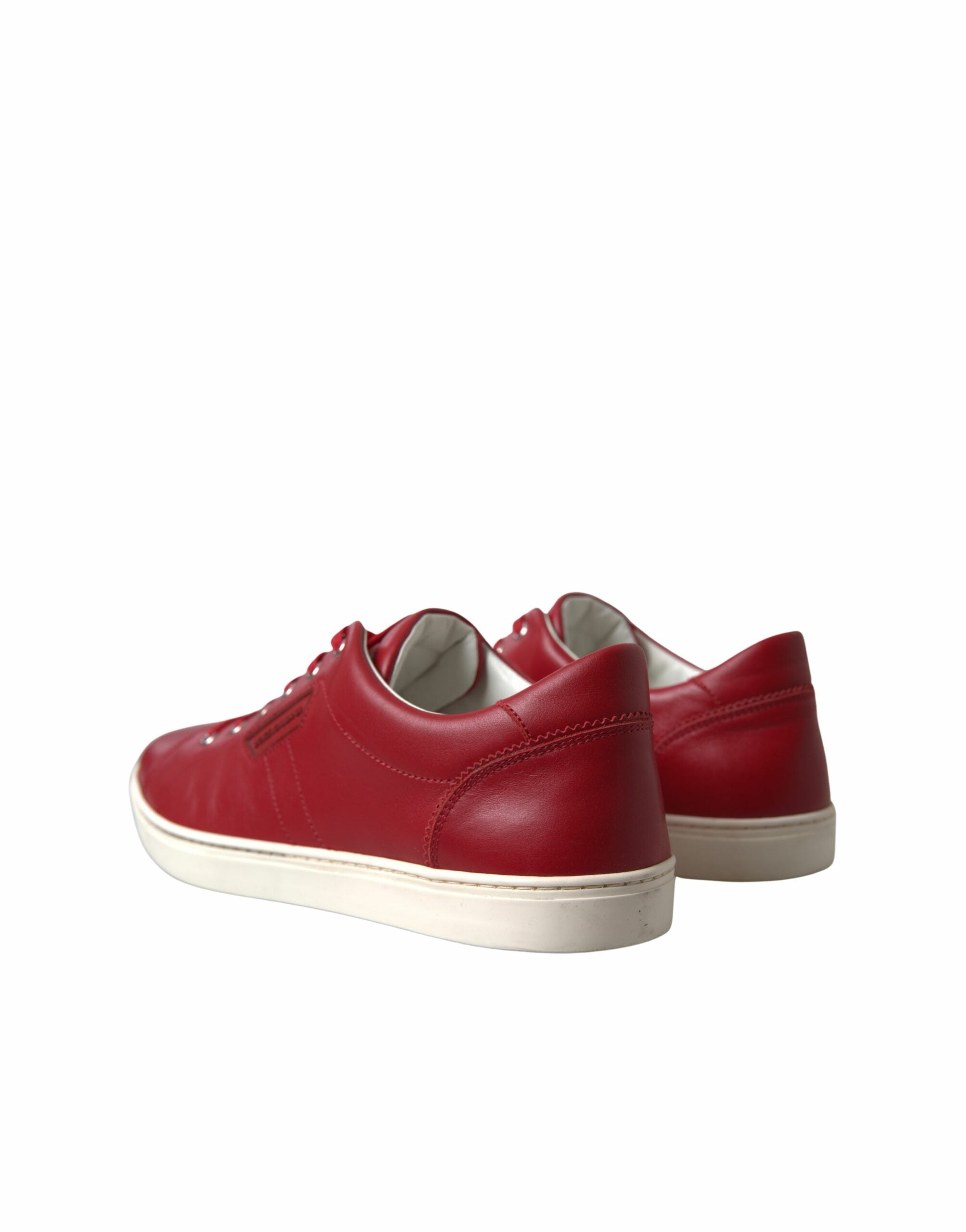 Dolce & Gabbana Shoes Red Portofino Leather Low Top Mens Sneakers - DEA STILOSA MILANO