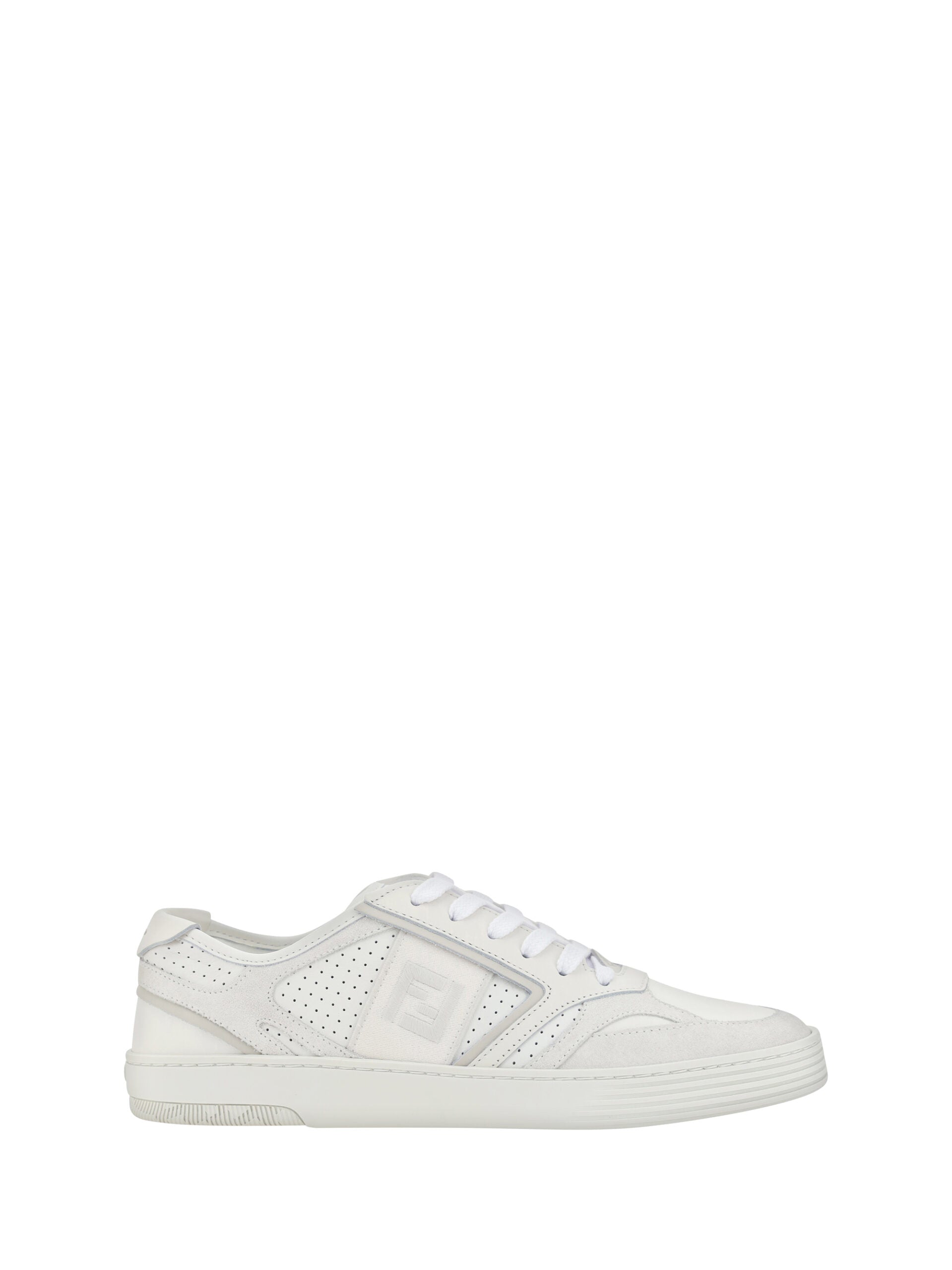 Fendi White Calf Leather Low Top Sneakers - DEA STILOSA MILANO