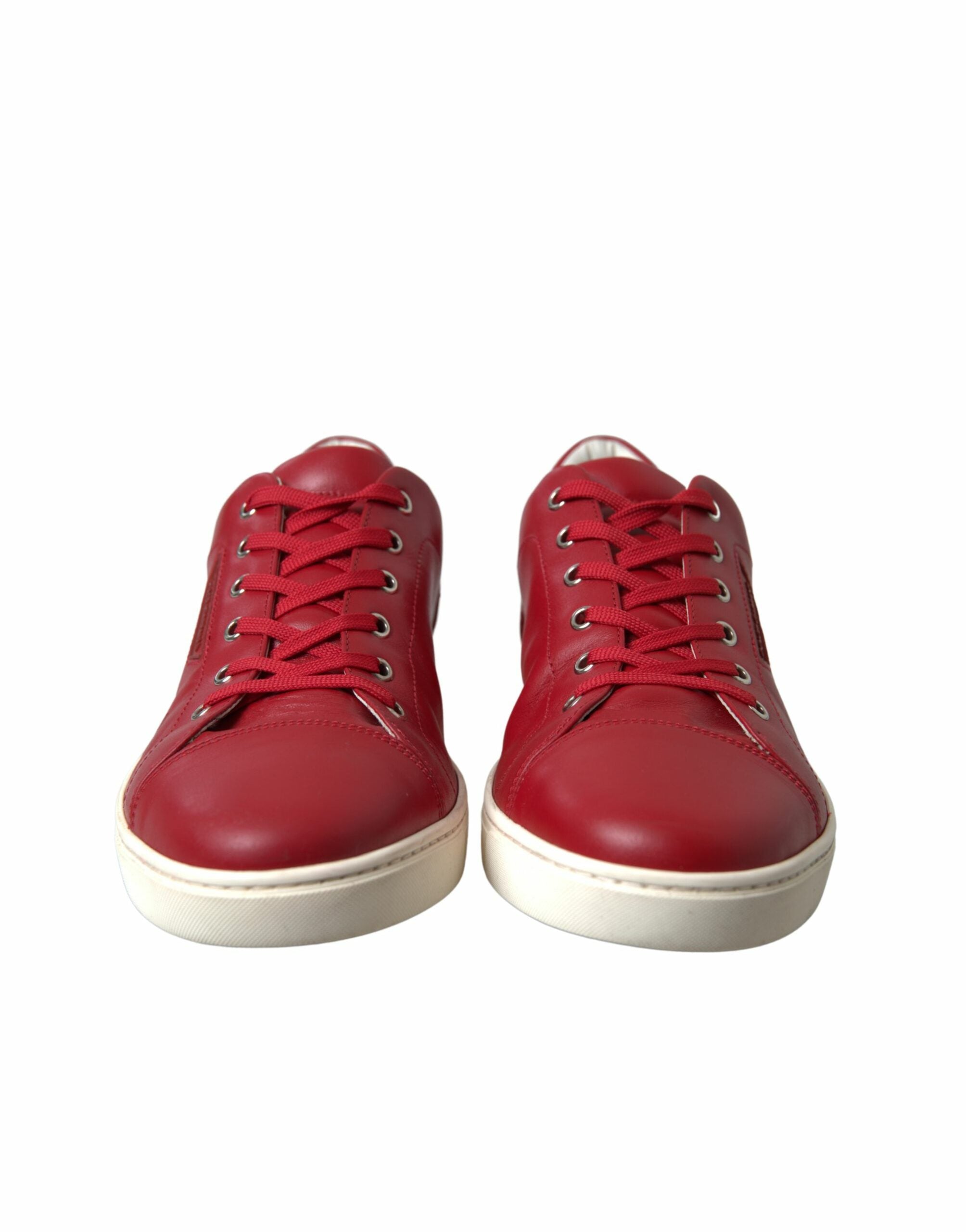 Dolce & Gabbana Shoes Red Portofino Leather Low Top Mens Sneakers - DEA STILOSA MILANO