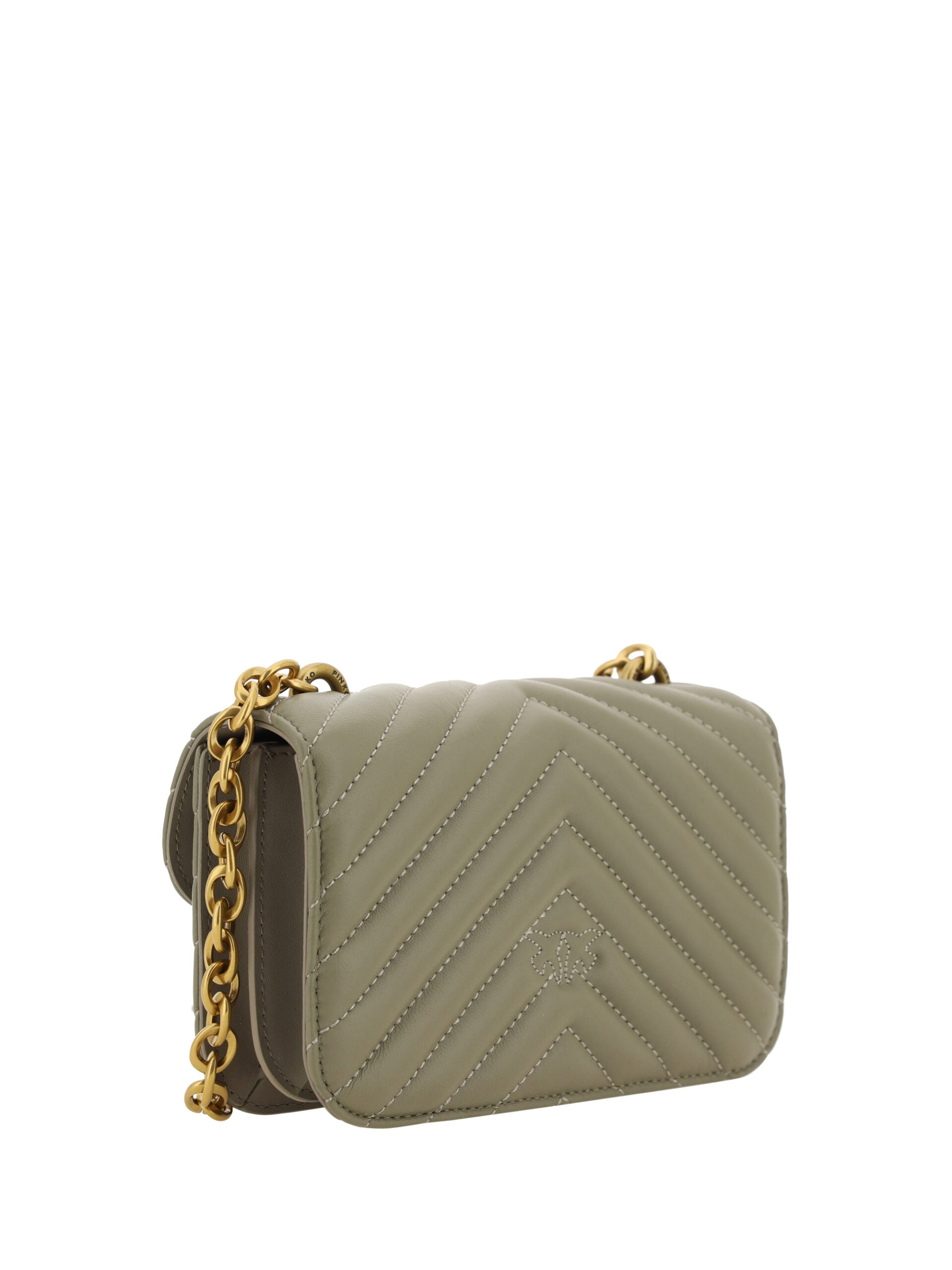PINKO Green Calf Leather Love Bell Mini Shoulder Bag - DEA STILOSA MILANO