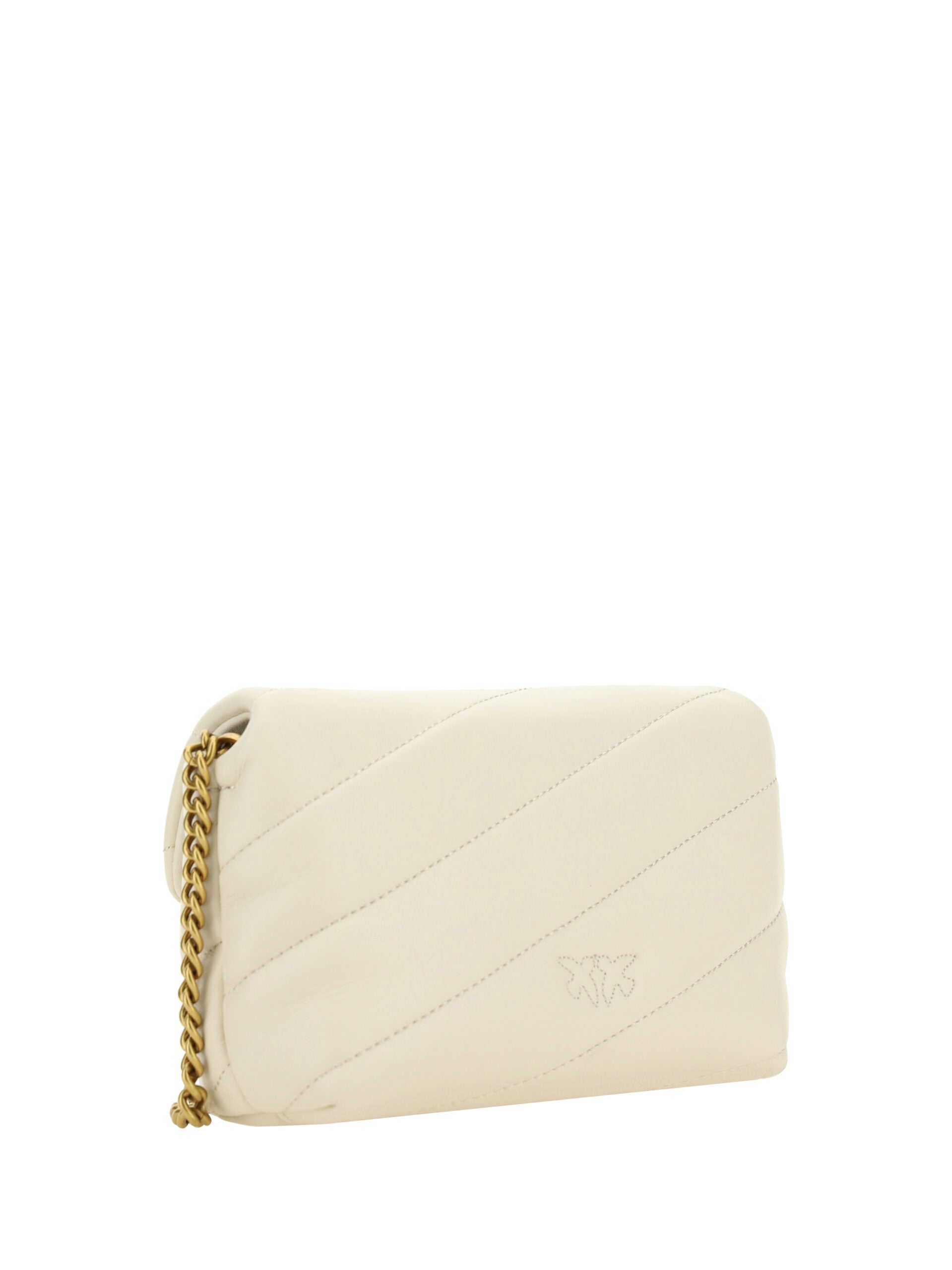 PINKO White Calf Leather Love Baby Small Shoulder Bag - DEA STILOSA MILANO