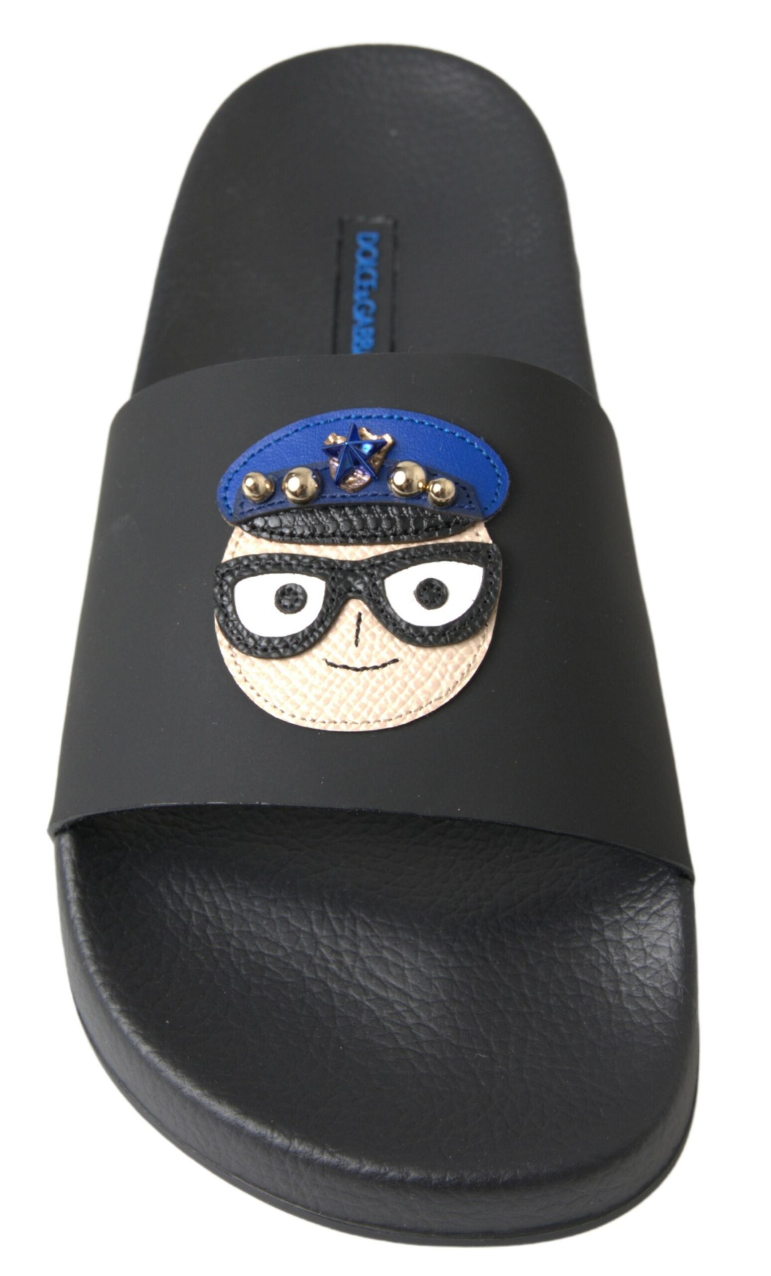 Dolce & Gabbana Black Slides Sandals Beach Saint Barth Shoes - DEA STILOSA MILANO
