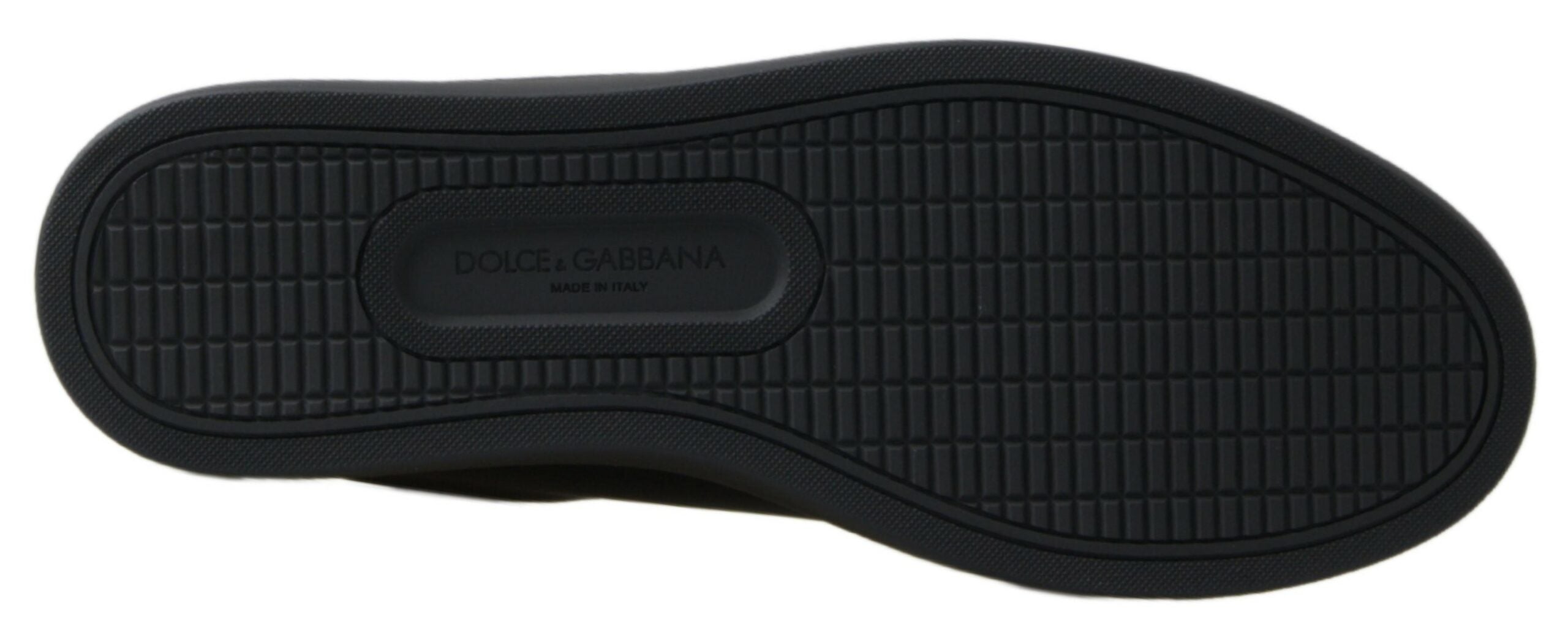 Dolce & Gabbana Black Gold Leather Classic Sneakers Shoes - DEA STILOSA MILANO