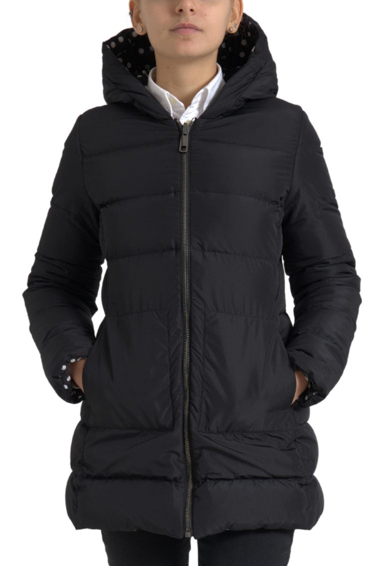 Dolce & Gabbana Black Polyester Hooded Blouson Full Zip Jacket - DEA STILOSA MILANO