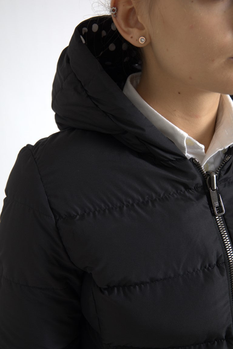 Dolce & Gabbana Black Polyester Hooded Blouson Full Zip Jacket - DEA STILOSA MILANO