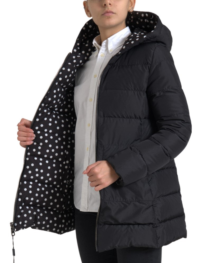 Dolce & Gabbana Black Polyester Hooded Blouson Full Zip Jacket - DEA STILOSA MILANO