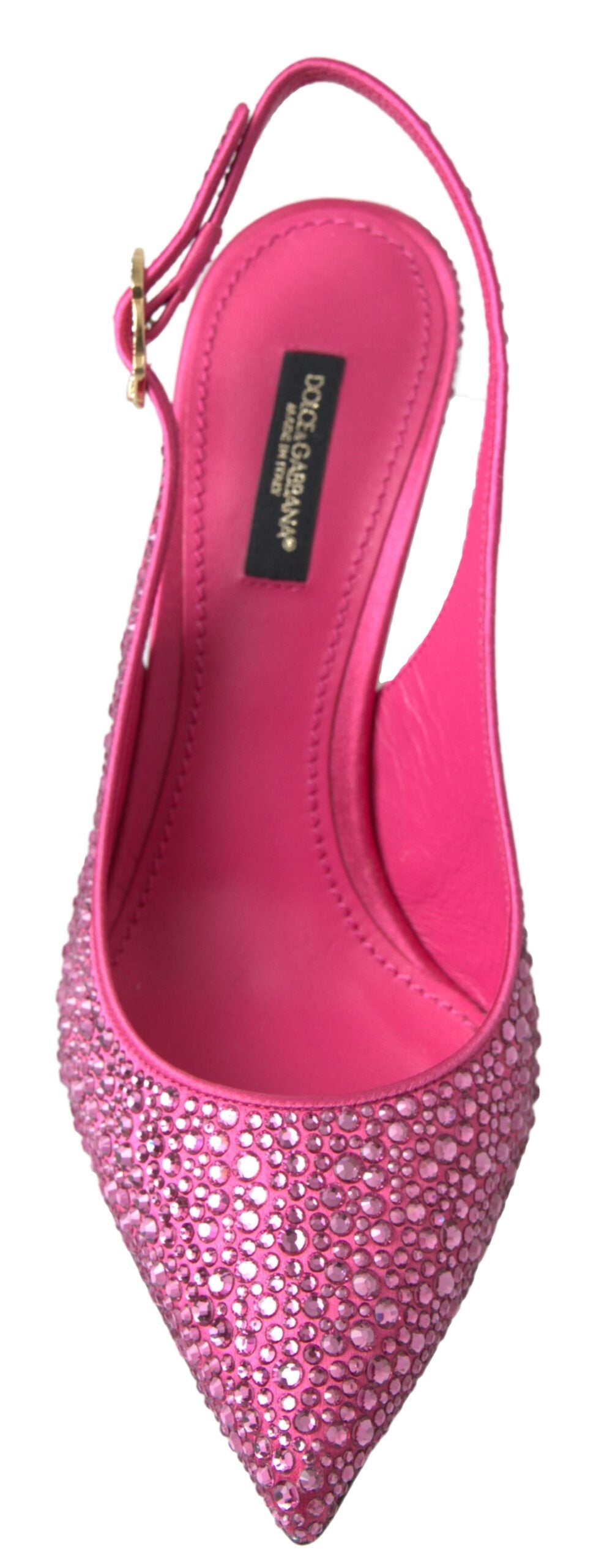 Dolce & Gabbana Pink Slingbacks Crystal Pumps Shoes - DEA STILOSA MILANO