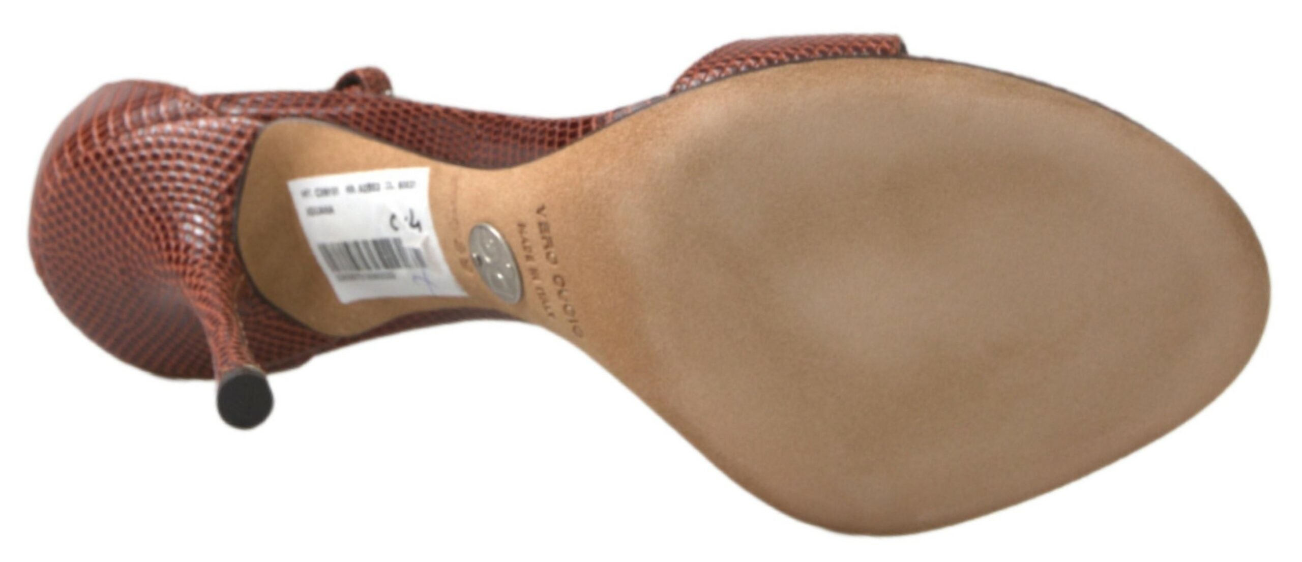 Dolce & Gabbana Brown Leather High Heels Sandals Shoes - DEA STILOSA MILANO