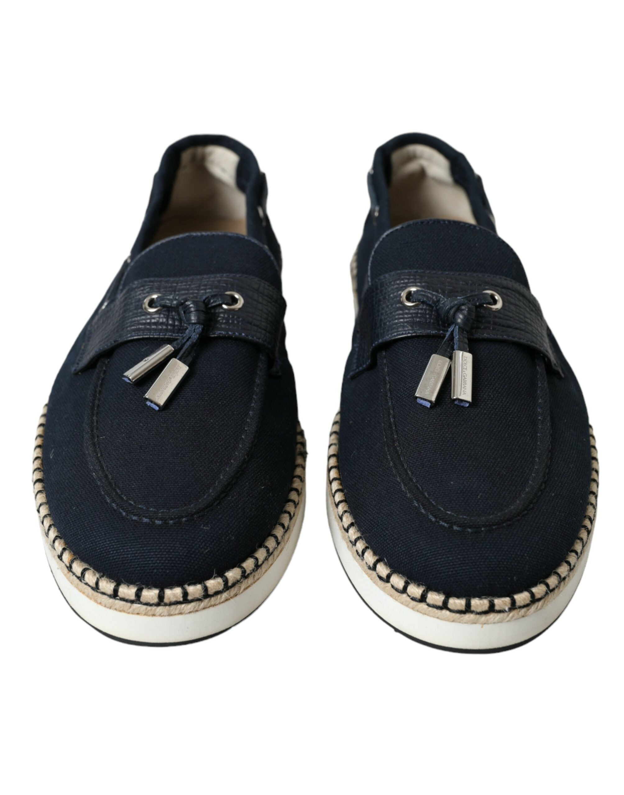 Dolce & Gabbana Navy Blue Slip On Men Moccasin Loafers Shoes - DEA STILOSA MILANO