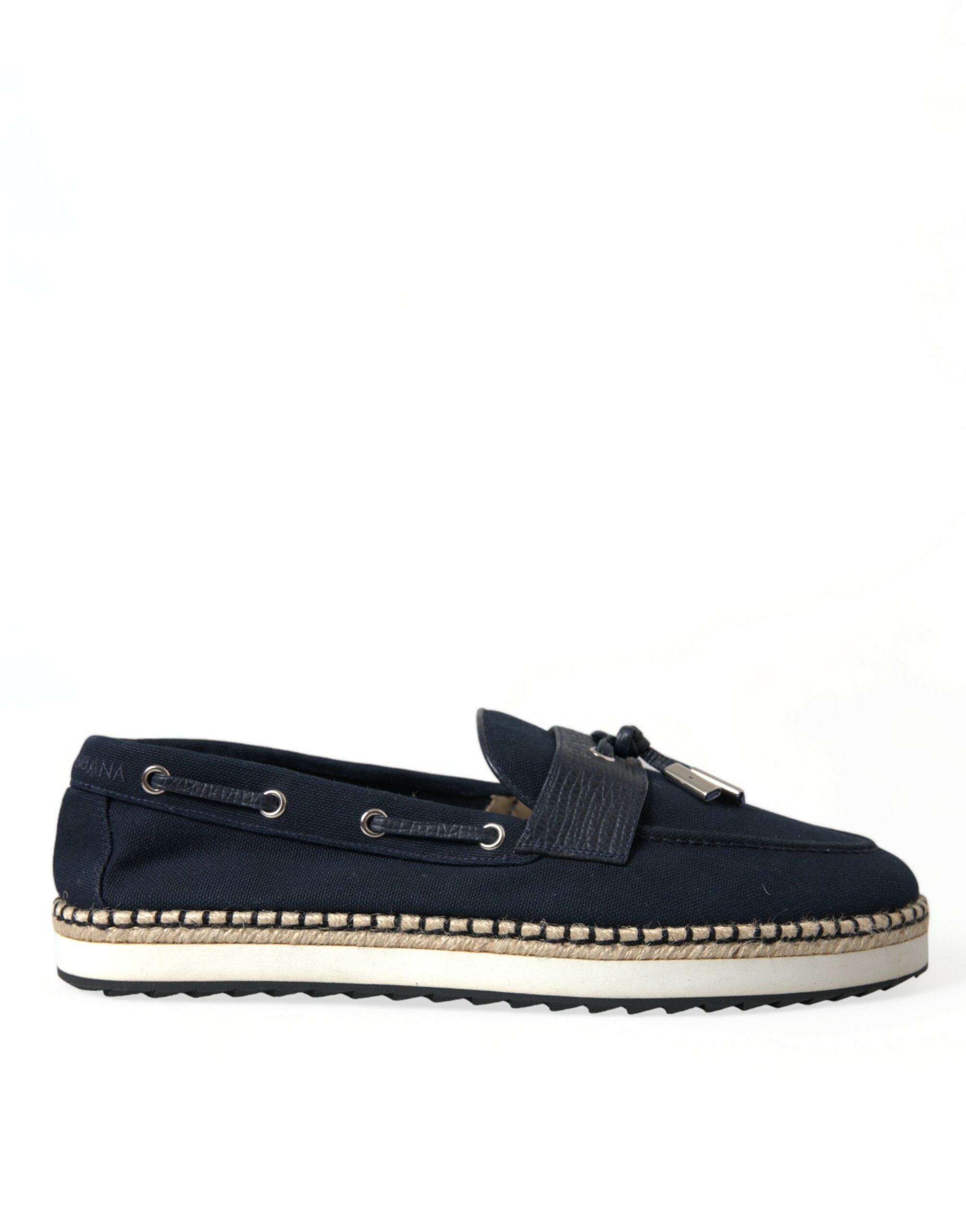 Dolce & Gabbana Navy Blue Slip On Men Moccasin Loafers Shoes - DEA STILOSA MILANO