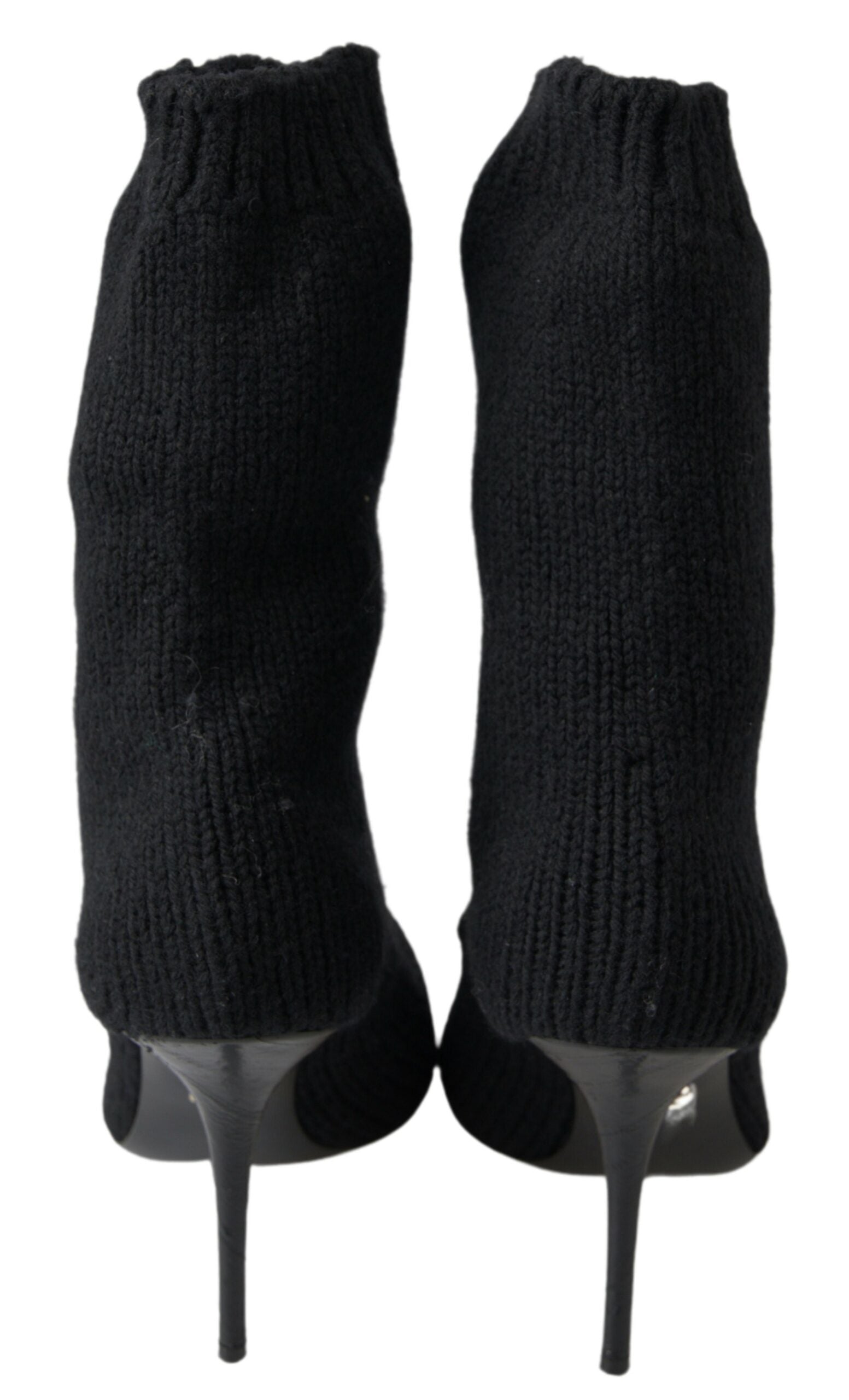 Dolce & Gabbana Black Stiletto Heel Mid Calf Women Boot Shoes - DEA STILOSA MILANO