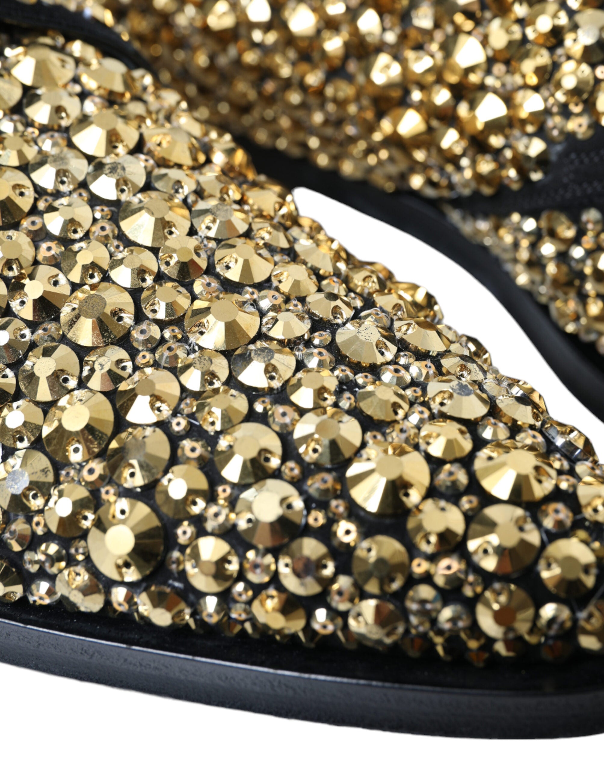 Dolce & Gabbana Black Gold Embellished Derby Dress Shoes - DEA STILOSA MILANO