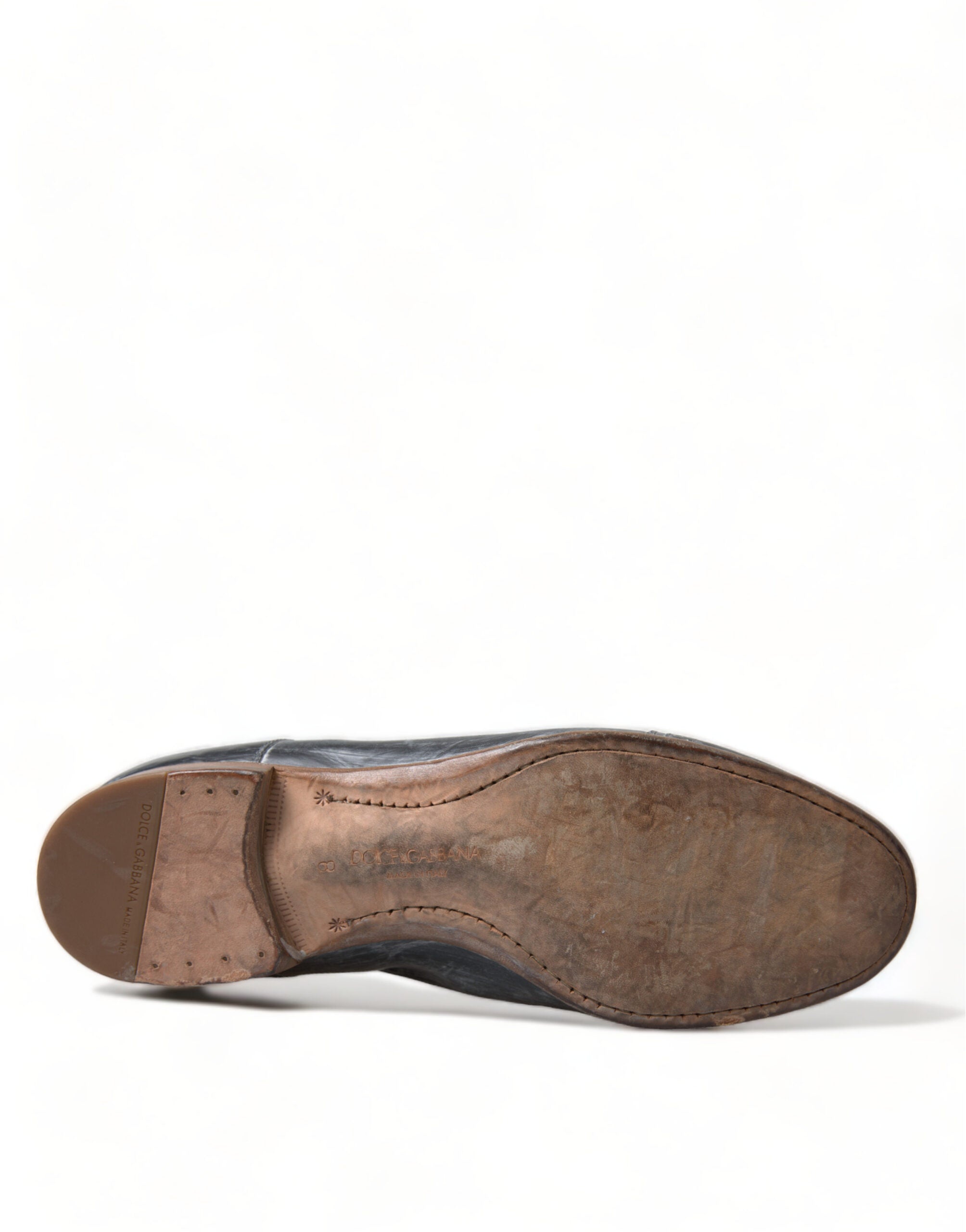 Dolce & Gabbana Black Leather Lace Up Formal Derby Dress Shoes - DEA STILOSA MILANO