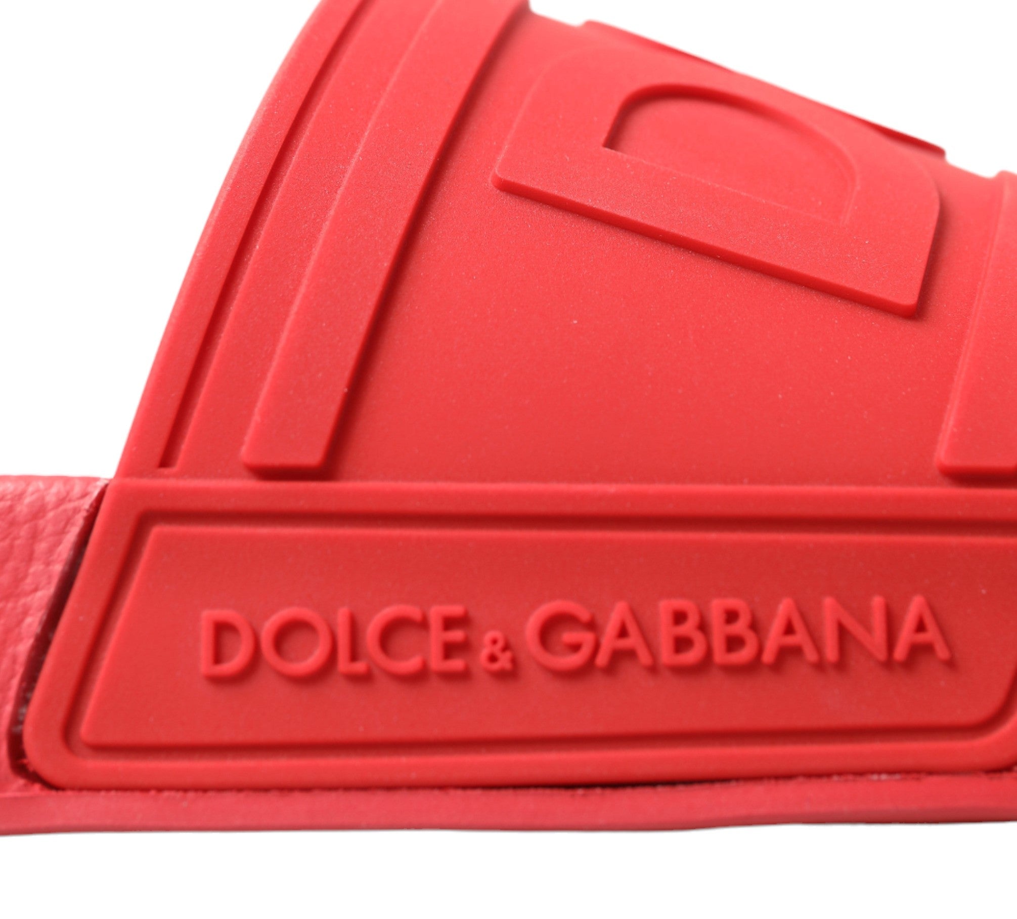 Dolce & Gabbana Red Rubber Summer Beach Slides Sandals - DEA STILOSA MILANO