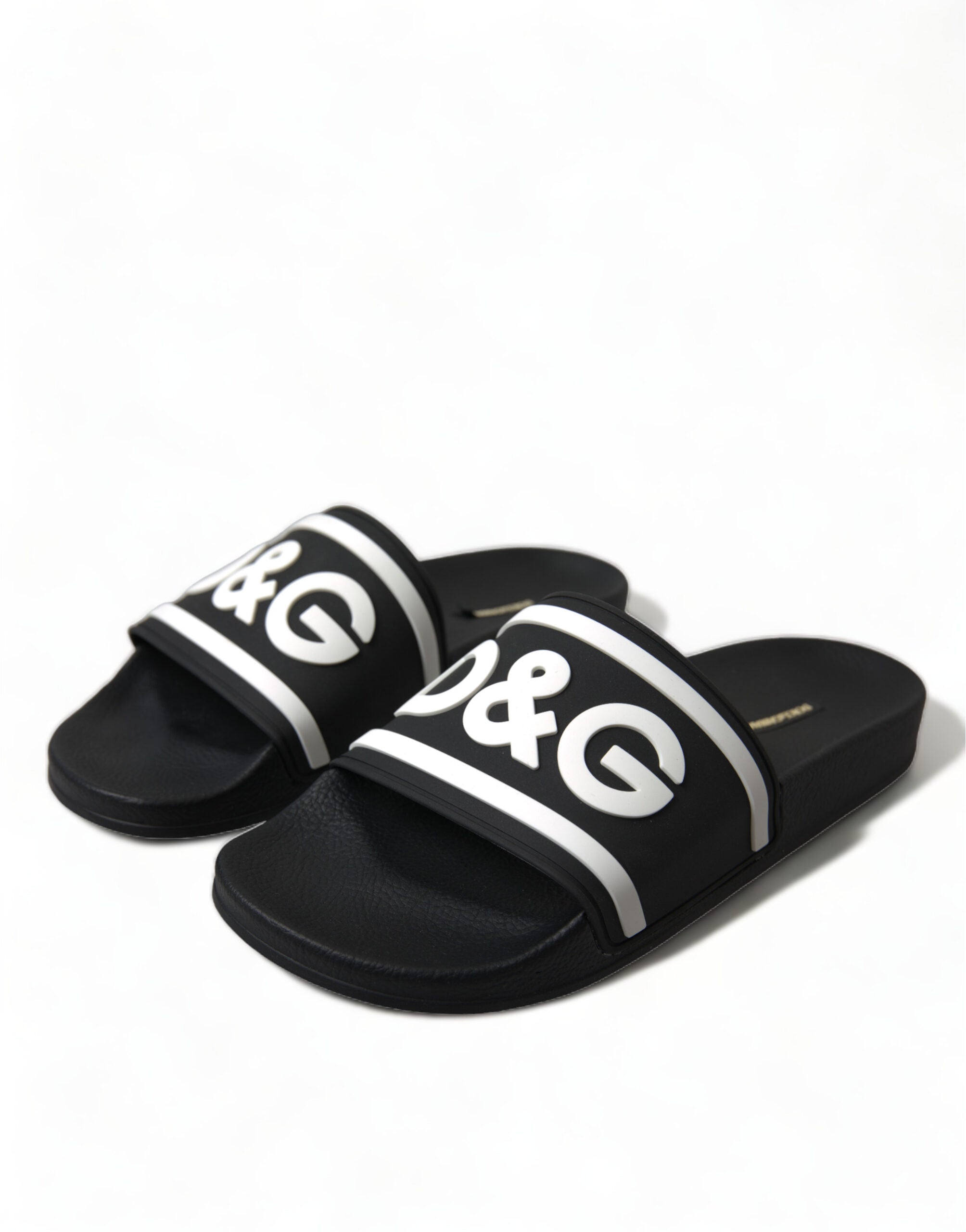 Dolce & Gabbana Black Rubber Sandals Slippers Beachwear Men Shoes - DEA STILOSA MILANO
