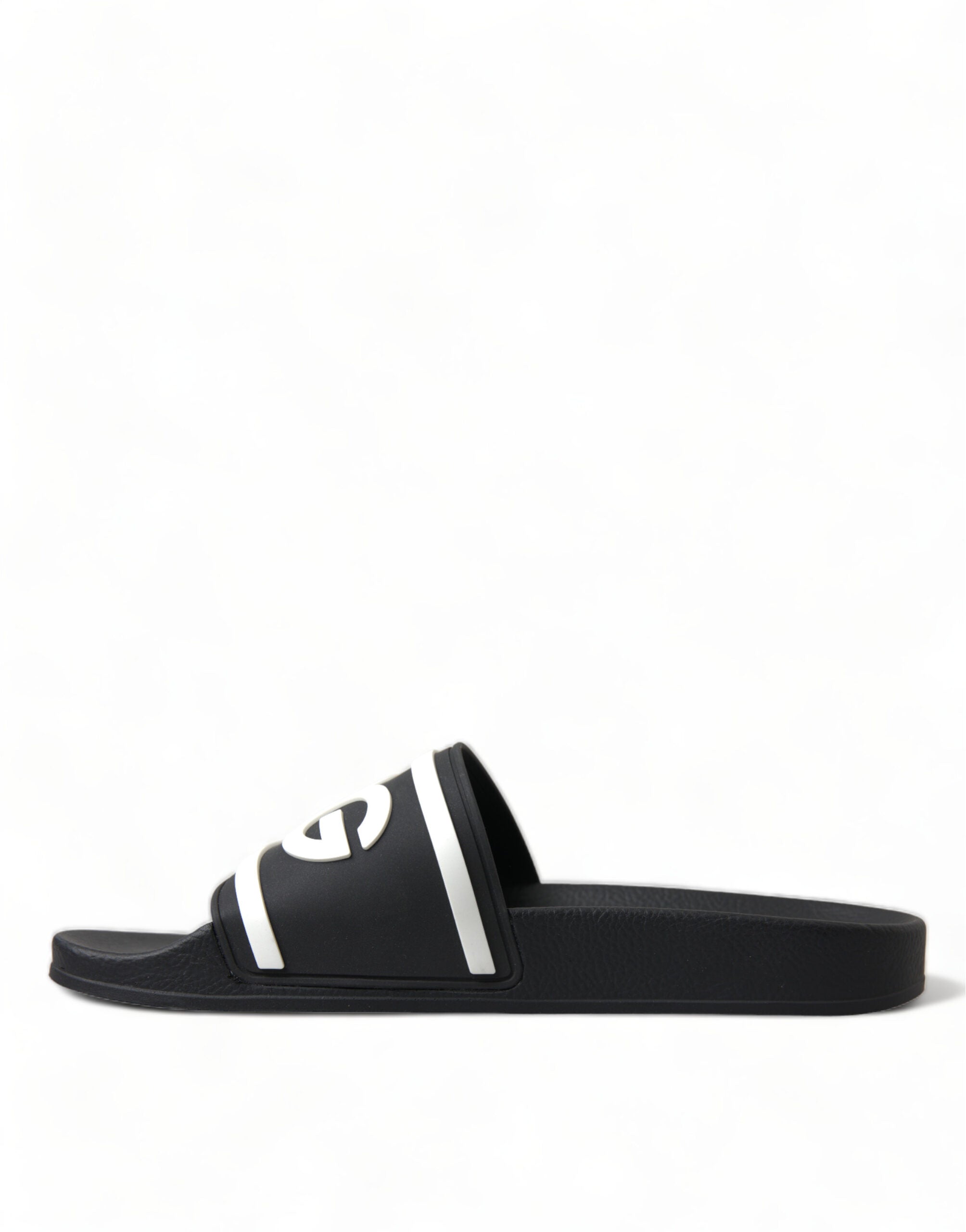 Dolce & Gabbana Black Rubber Sandals Slippers Beachwear Men Shoes - DEA STILOSA MILANO